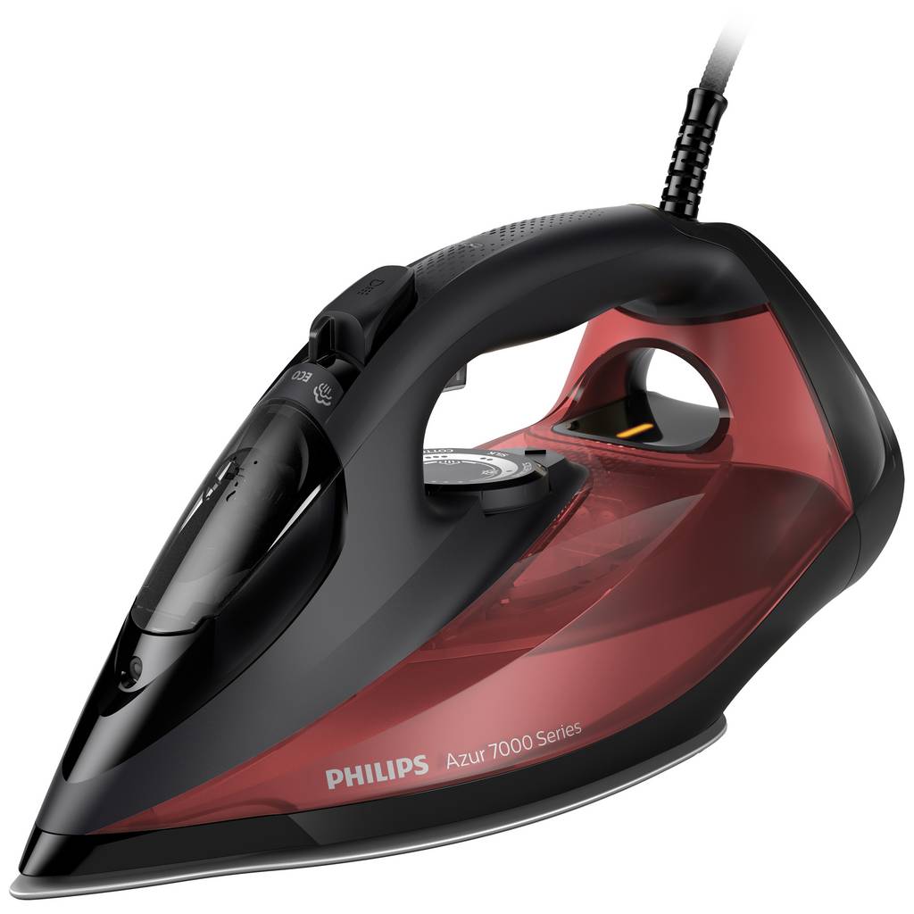 Philips Home Azur 7000 Seria DST7022/40 Iron de aburi cu vapori 2800 W Negru/rosu DST7022/40