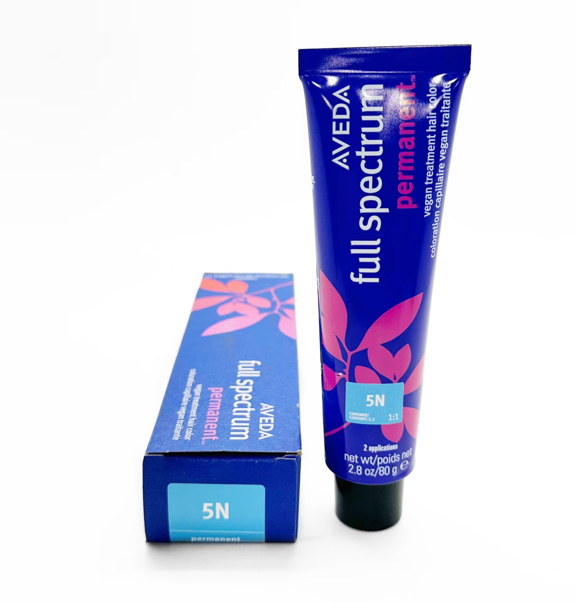 Aveda, Spectru complet, Organice, Păr permanent colorat cu pigmenți naturali, 5N, 80 g.