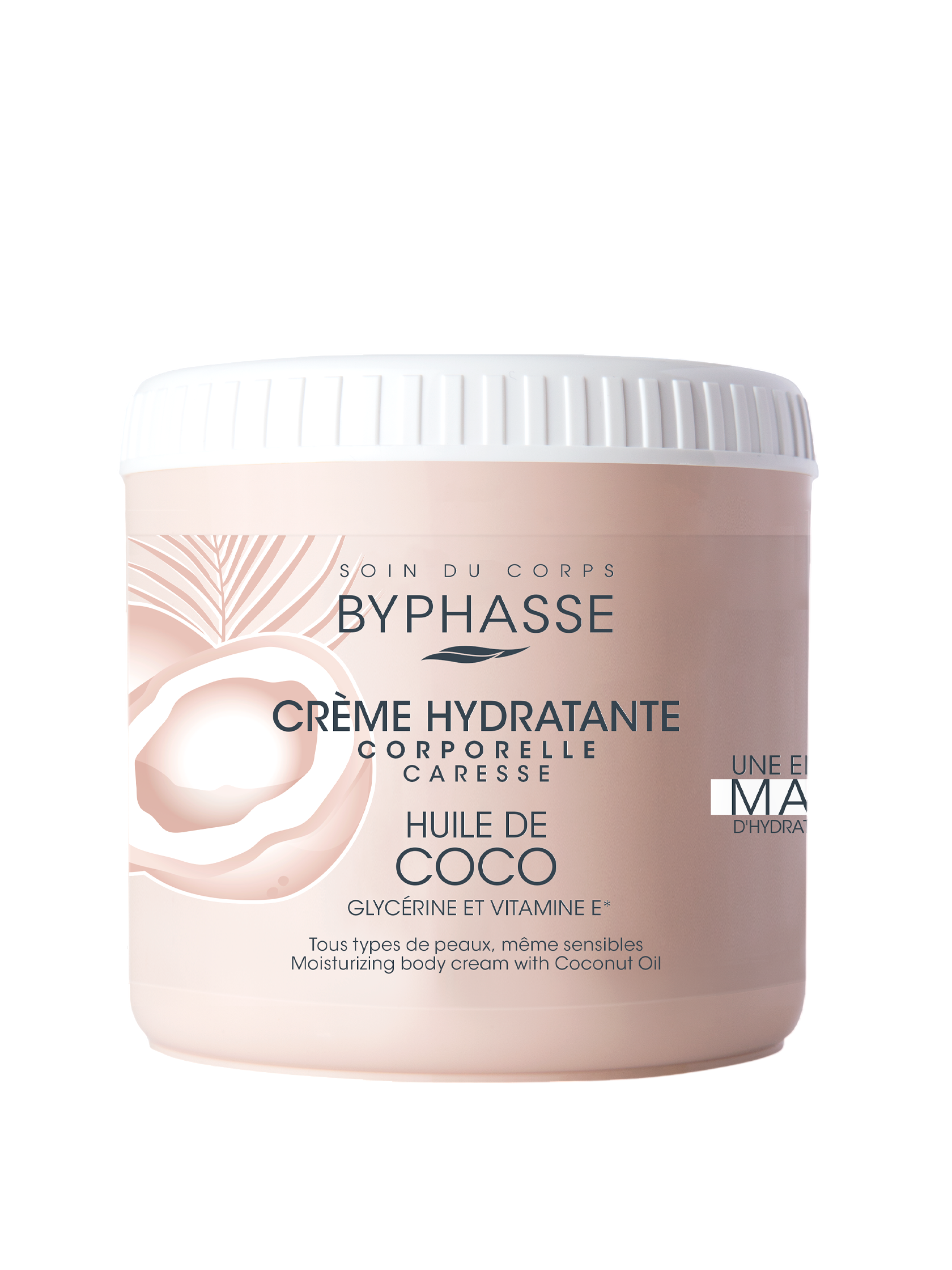 Byphasse, Coconut Oil, Moisturizing, Body Cream, 500 ml