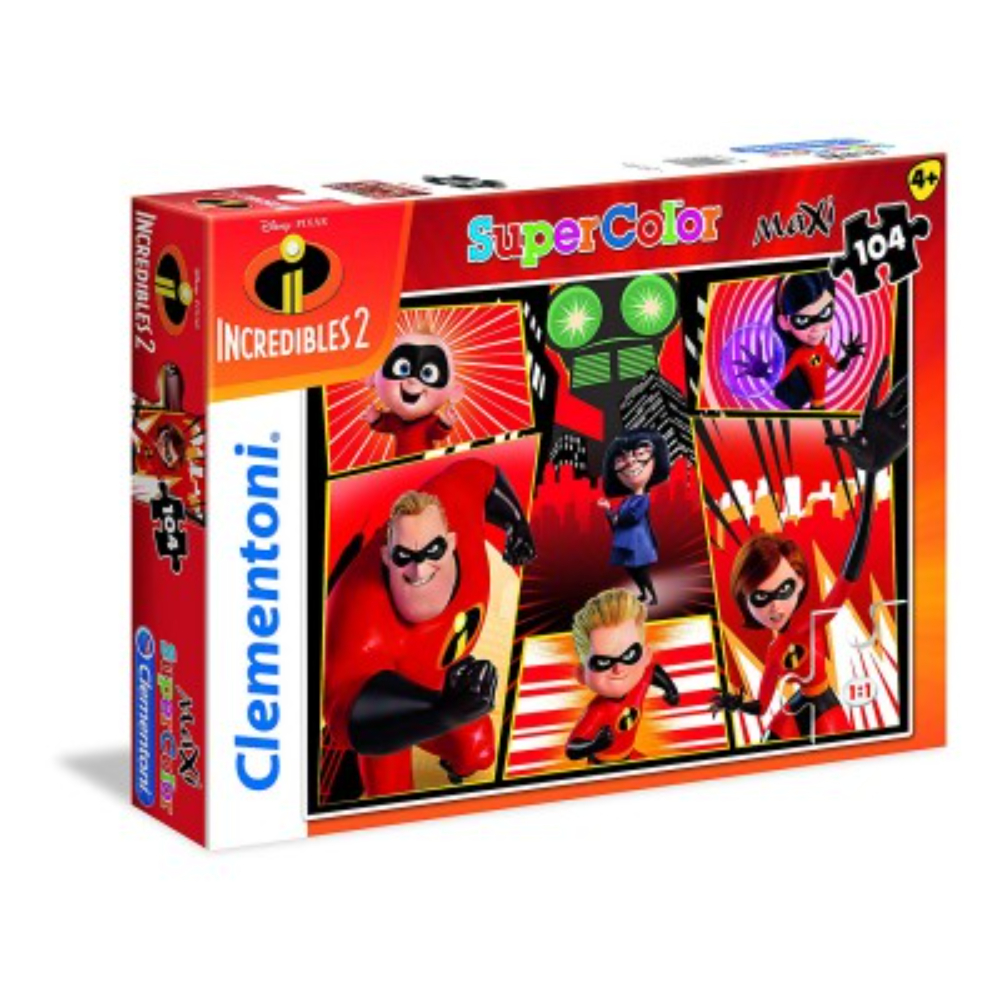 Clementoni, The Incredibles 2, Puzzel, 27106, Cinsiz, 6 yaş ve üzeri, 104