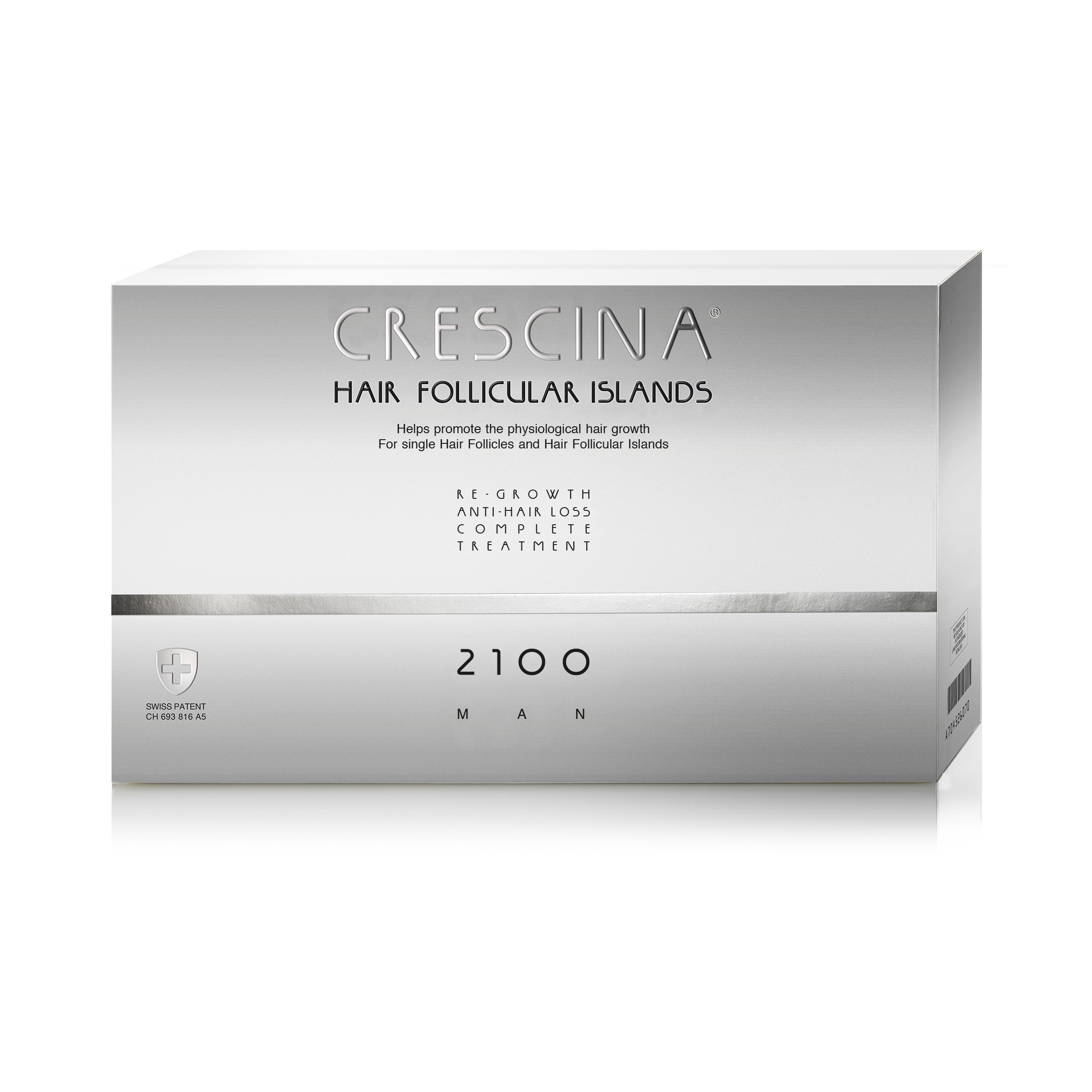 Labo, Crescina Folliküler Adalar 2100, Büyümenin İncelmesi İçin, Ampul Tedavi Serumu, Saçlar için, Erkekler için, 20 parça.