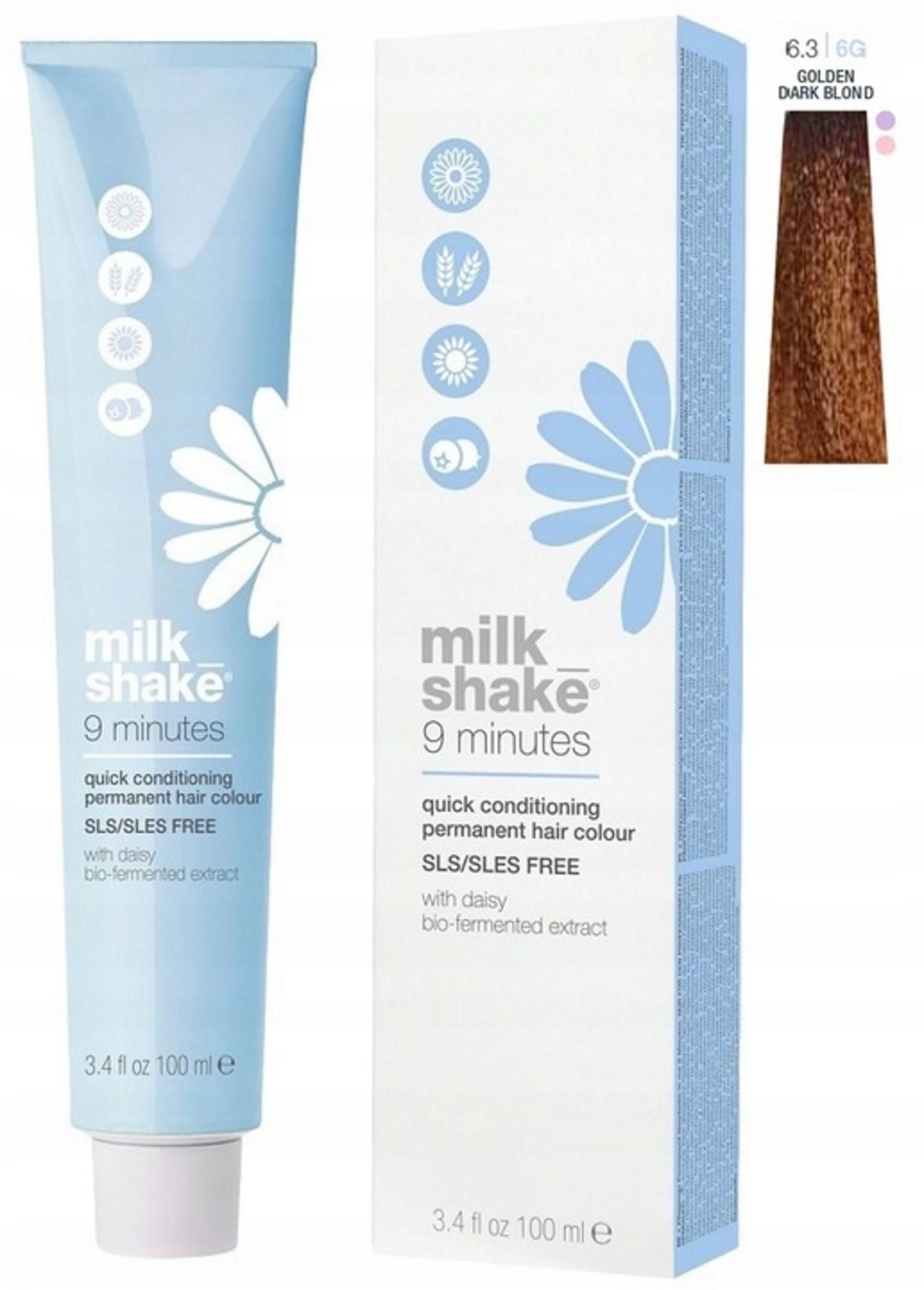 Milk Shake, 9 Minutes, Permanent Hair Dye, 6.35 Dark Blonde, 100 ml