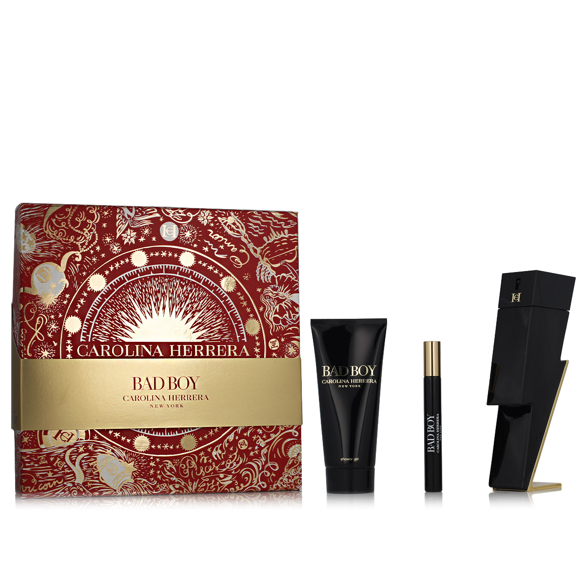 Carolina Herrera Bad Boy EDT 100 ml + EDT MINI 10 ml + SG 100 ml (bărbat)
