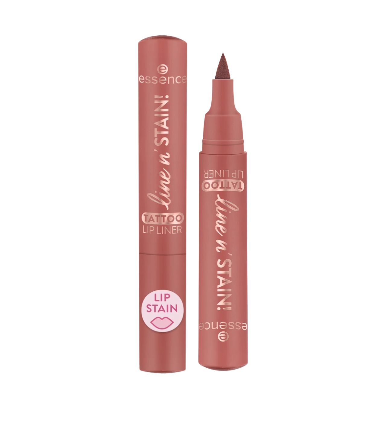 Esență, Line n' Stain Tattoo, Linier de buze, 02, Must Have Brown, 2,5 ml
