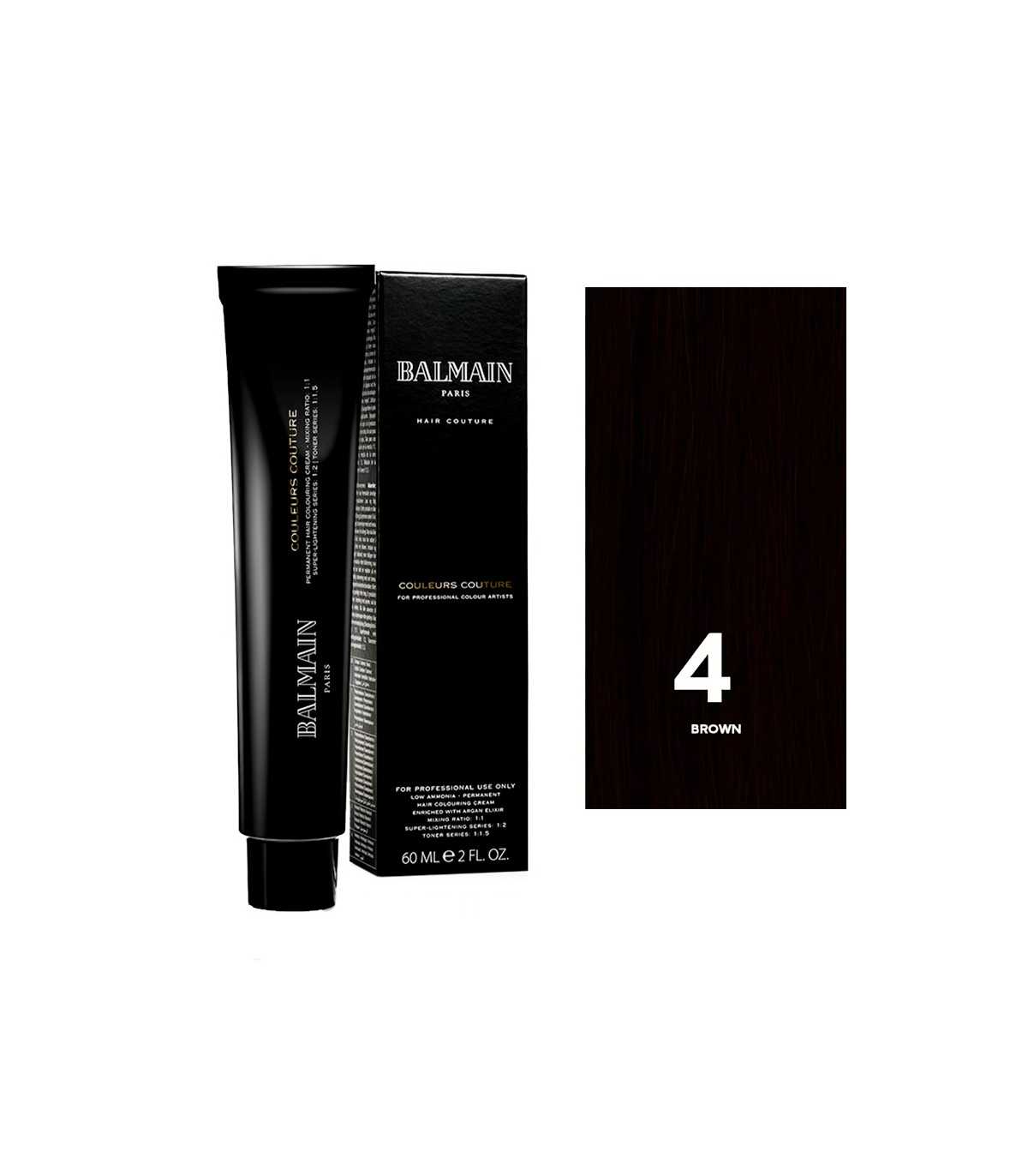Balmain Professionnel, Couleurs Couture, Pălăria de păr permanentă, 4 Brown, 60 ml