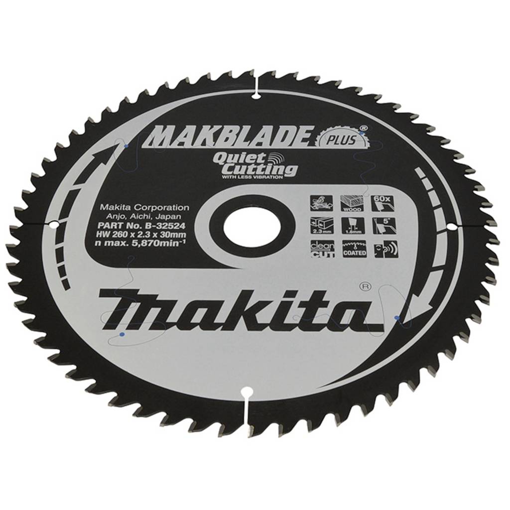 Makita MAKBLADE B-32524 Carbide metal circular saw blade 260 x 30 x 1.8  B-32524
