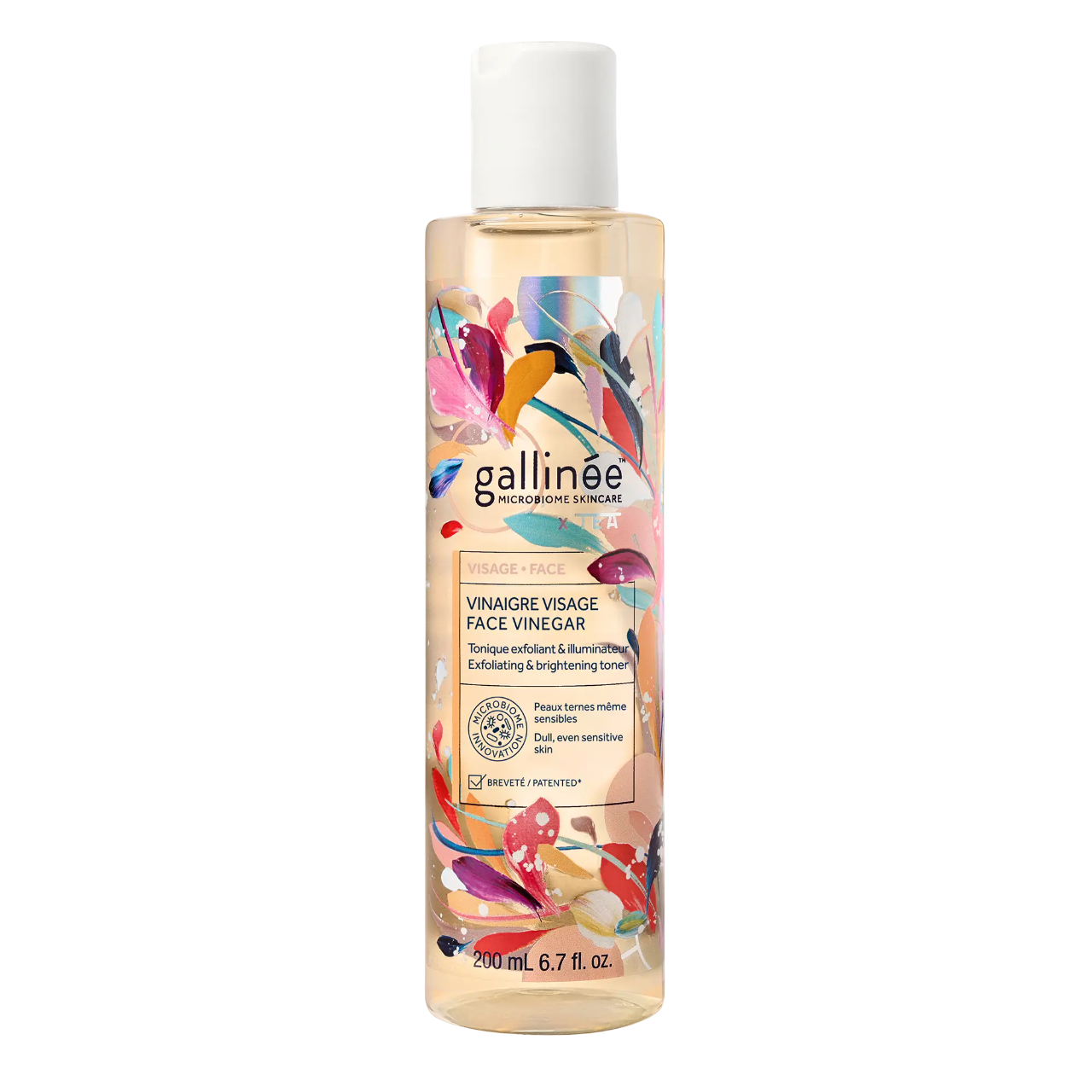 Gallinee, Microbiome Skincare, Vinegar, Tones/Soothes & Brightens, Tonic Lotion, For Face, 200 ml