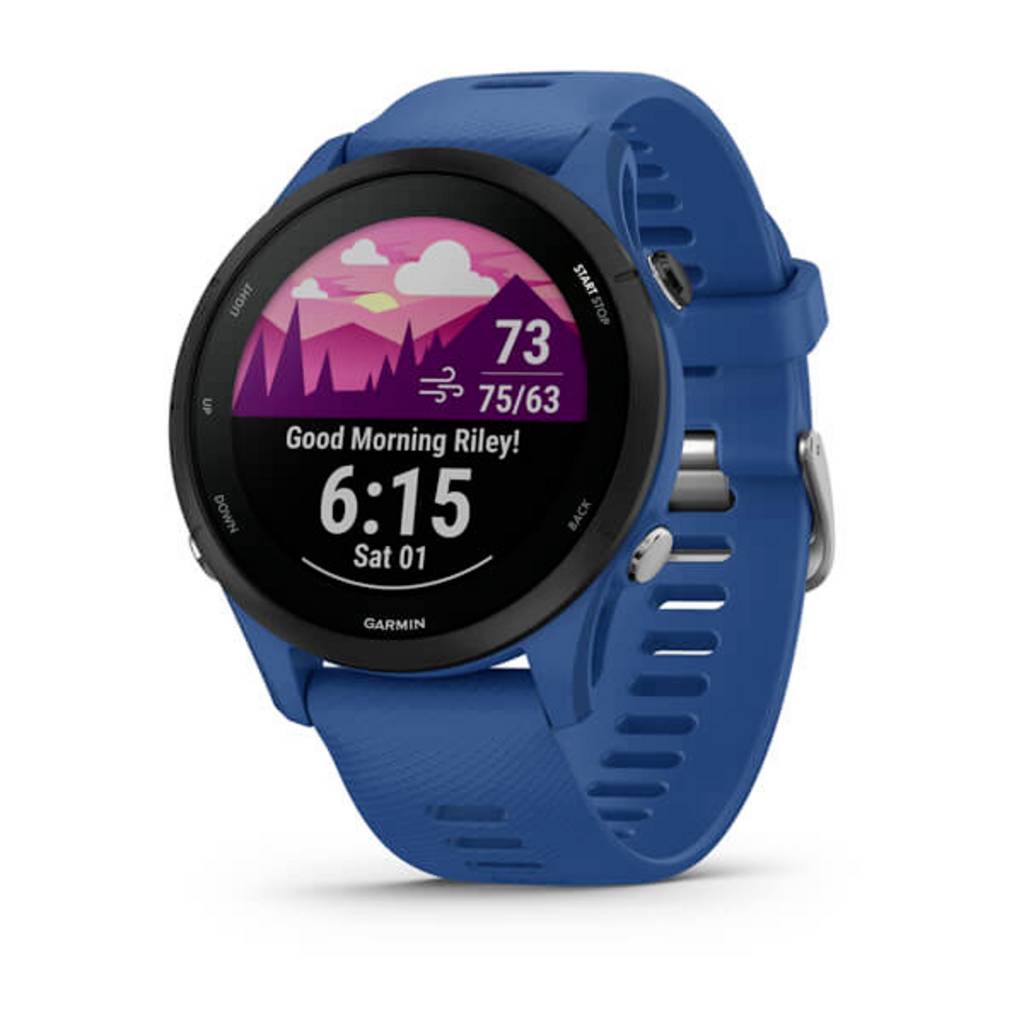 Garmin Forerunner® 255 Smartwatch 46 mm Dark blue, Black 010-02641-11