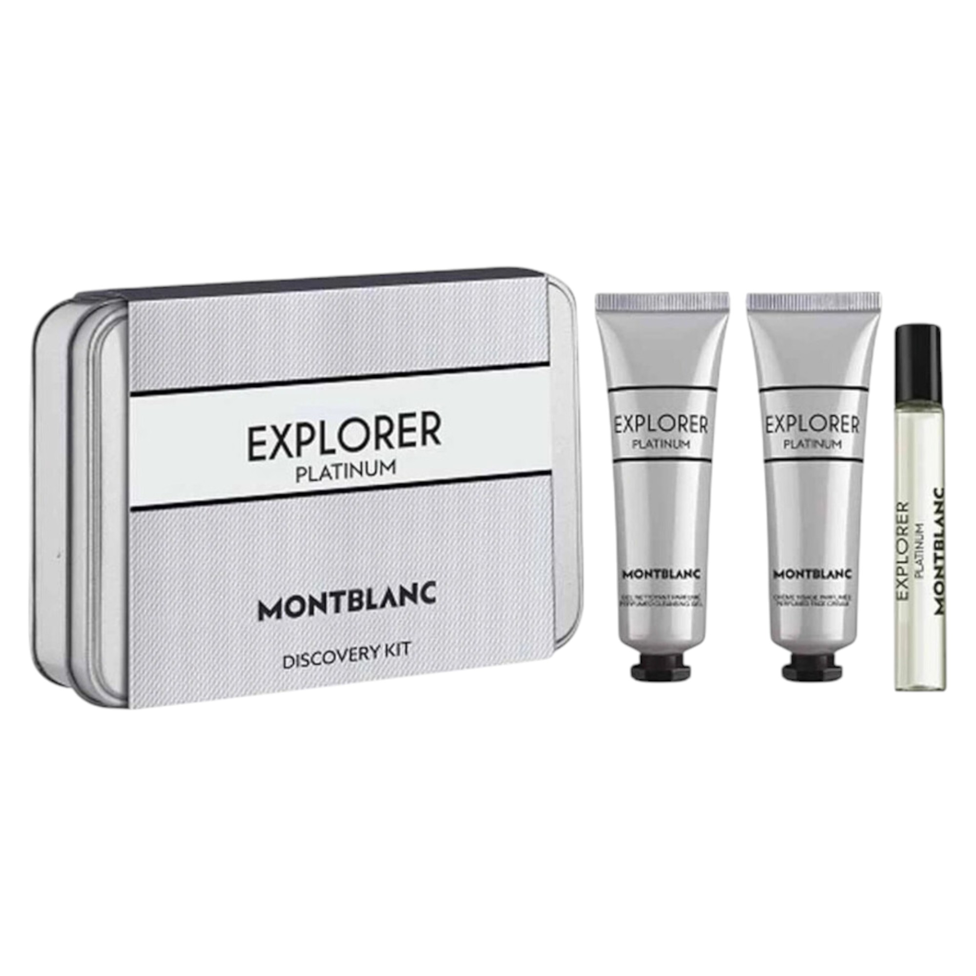 Montblanc: Setul Explorator Platina:

* Eau De Parfum pentru Bărbați, 7.5 ml
* Crema hidratantă Explorator Platina, Pentru Față, 30 ml
* Gel de dusch hidrantat Explorator Platina, Toate Tipurile de Piele, 30 ml