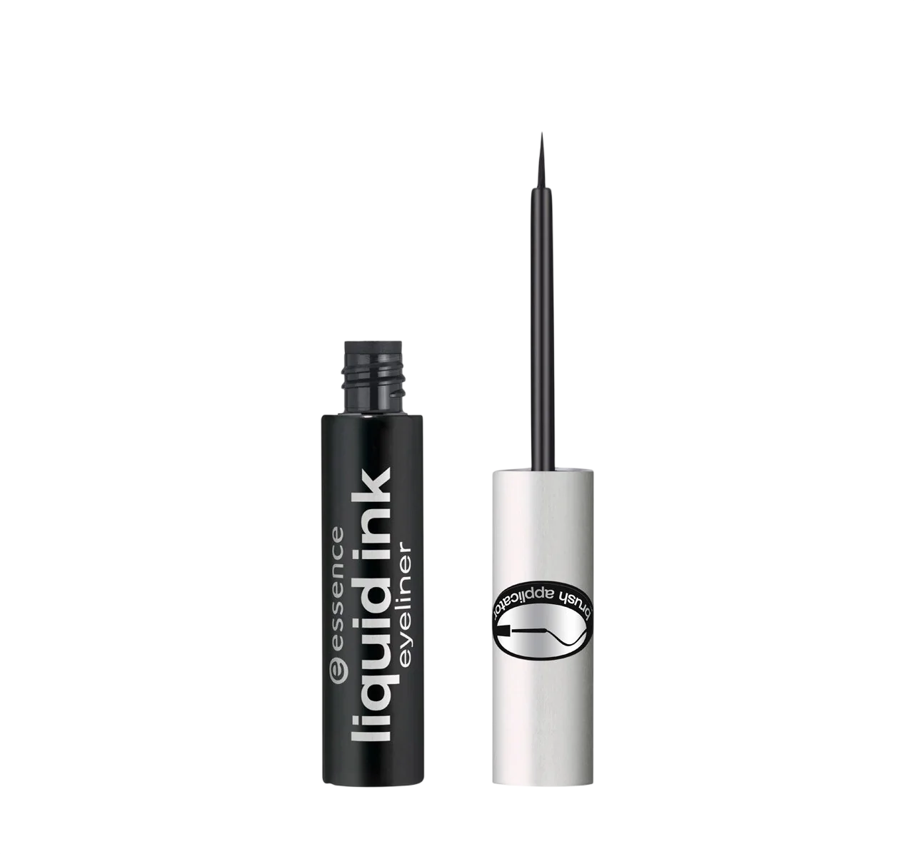 Essence, Liquid Ink, Brush, Liquid Eyeliner, 01, Black, 3 ml
