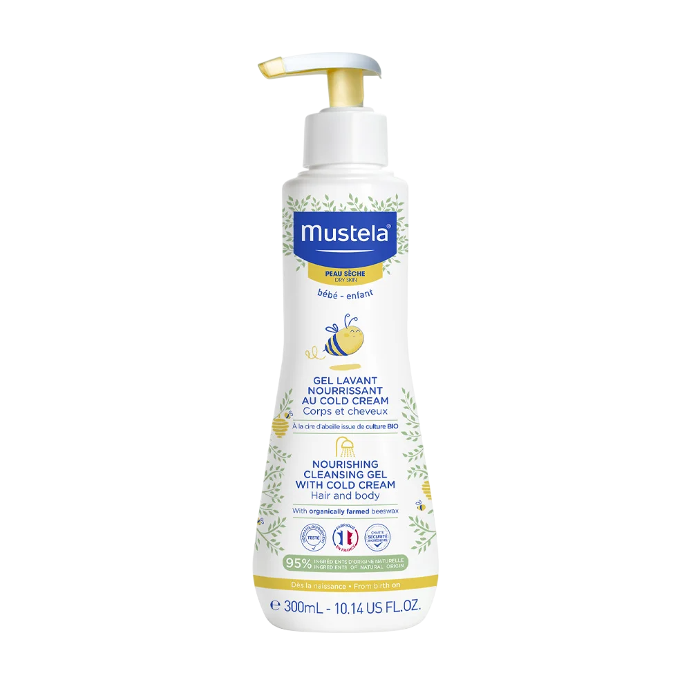 Mustela, Soğuk Krem, Doğal Arı Cereyanı, İnce Temizleme, Temizleyici Jel, 300 ml