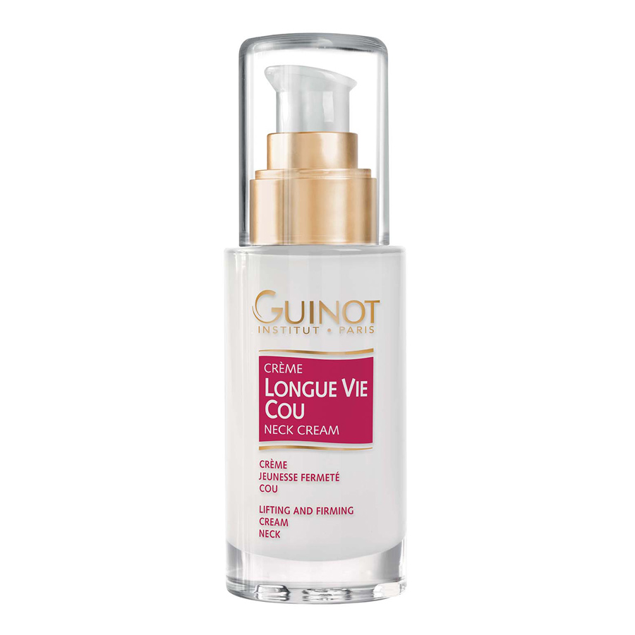 Guinot, Viață Lungă Cou, 56 Ingrediente Celulare, Îmbunătățire și Tensiune, Creme pentru Față și Gât, 30 ml.