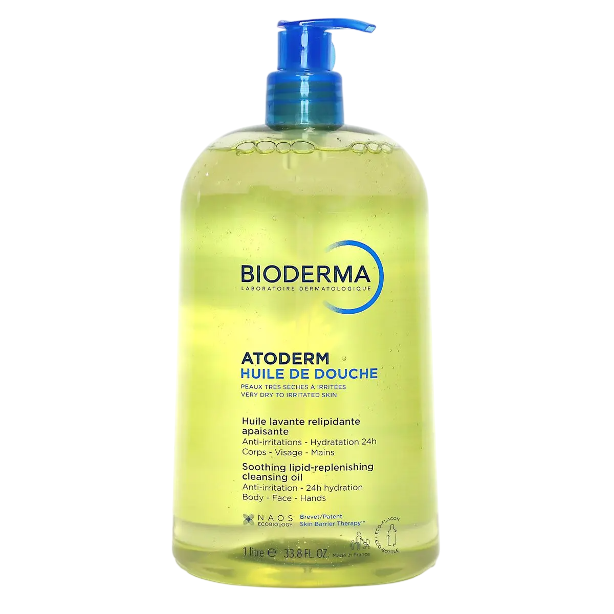 Bioderma, Atoderm, Anti-İrtımadan Koruma, Duş Yağı, Yüz ve Vücut İçin, Çok Kurudur veya Atoptik Duyarsız Ciltler için, 1.000 ml