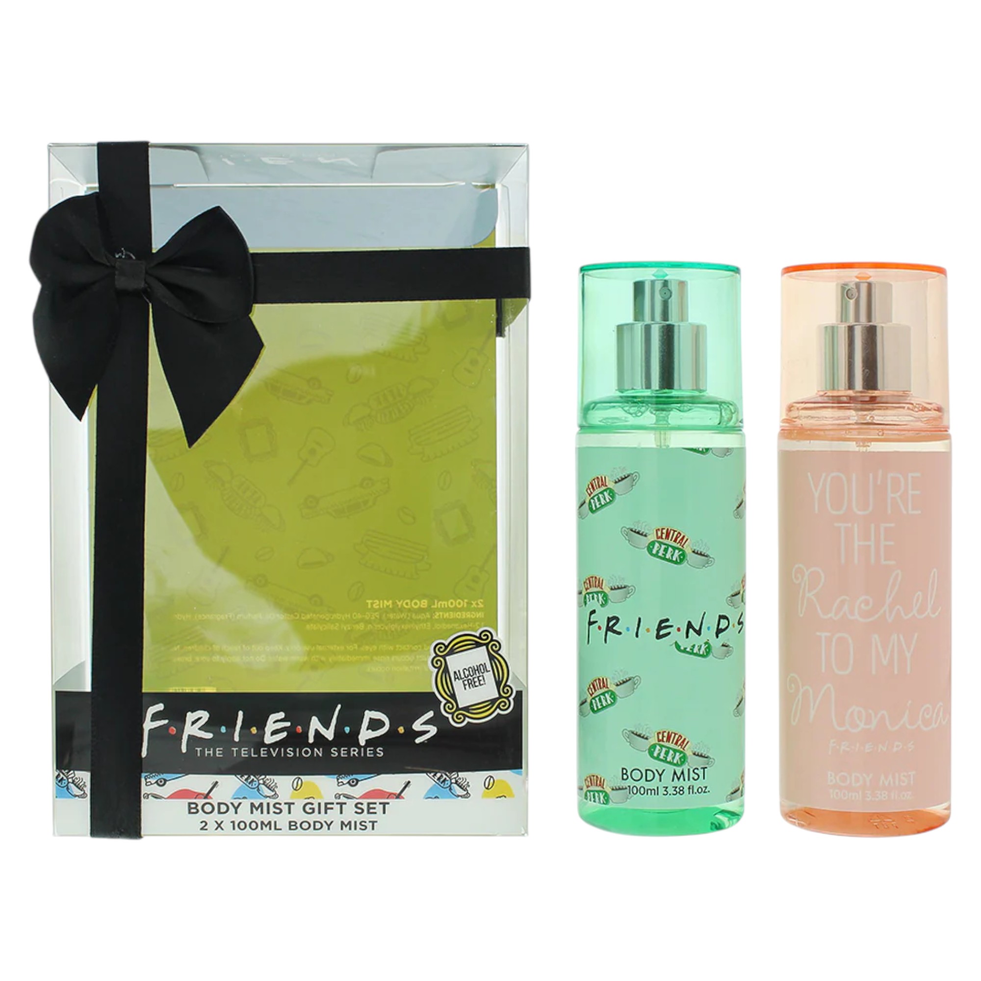 Setul Duo, Warner Bros., Prietenii, Hidrantare și Lustruire, Sprăială corporală, 2 bucăți, 100 ml.