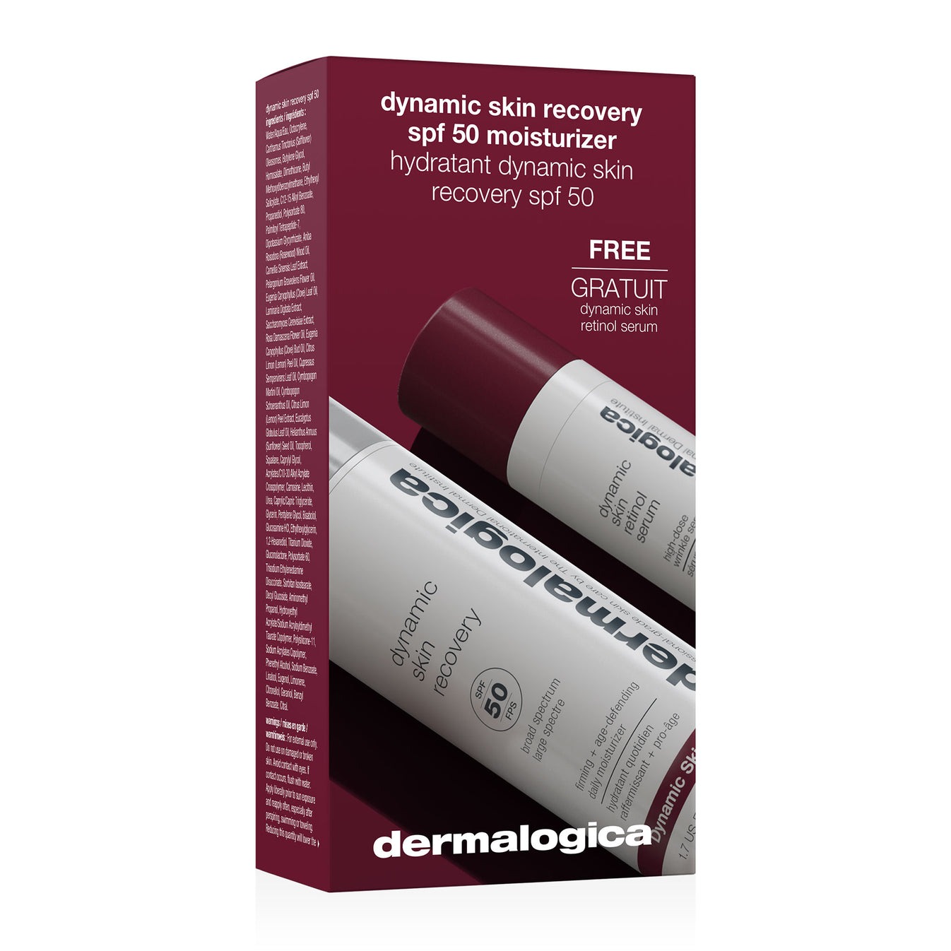Dinamik Cilt Yenileme Kiti Dermalogica: Dinamik Cilt, Retinol, Çizgiye Karşı, Serum, Yüz İçin, SPF 50, 50 ml + Dinamik Cilt, Retinol, Çizgiye Karşı, Serum, Yüz İçin, 10 ml