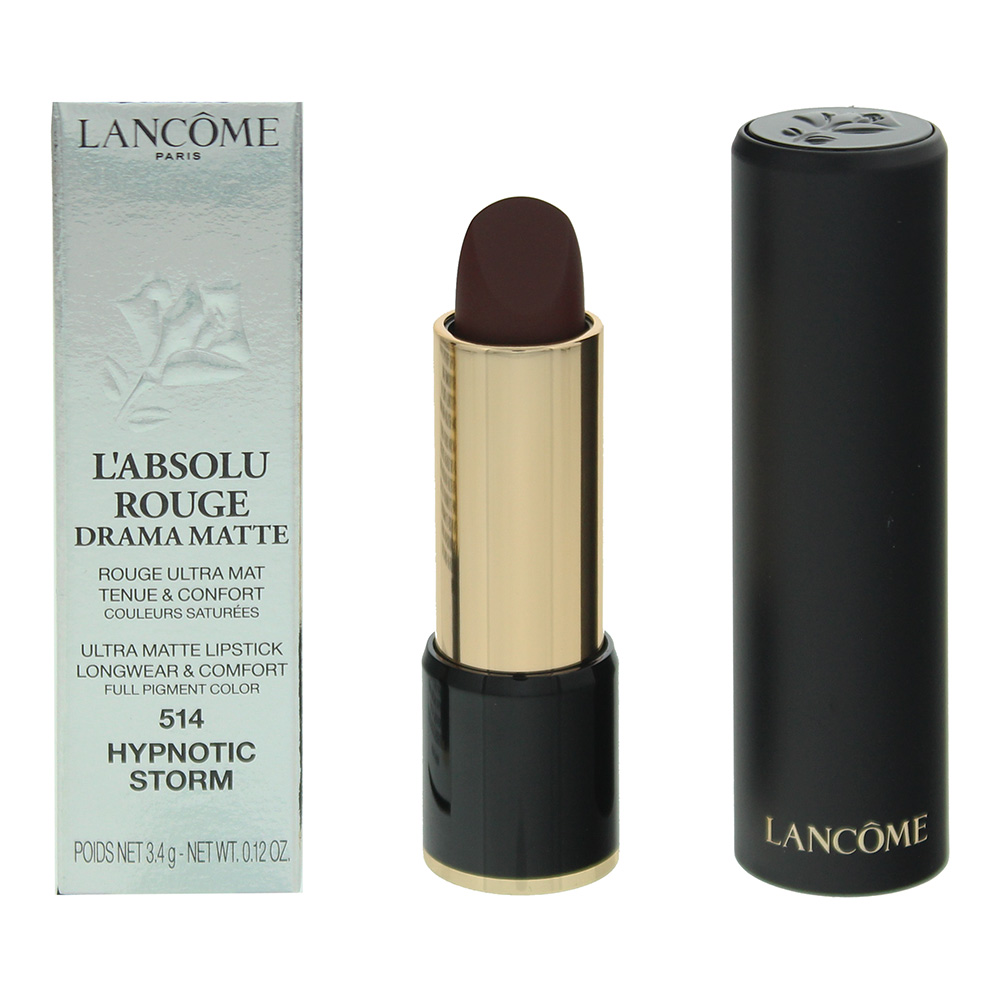 Lancome, L'Absolu Rouge Drama Matte, Matte, Cream Lipstick, 514, Hypnotic Storm, 3.4 g