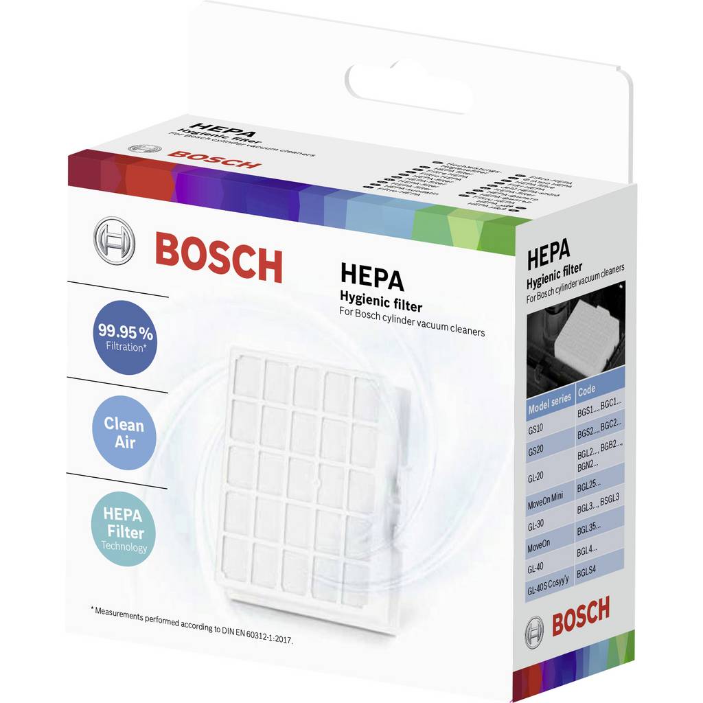 Filtru HEPA de la Bosch pentru aspiratorul cu praf Bosch GS10, GS20, GL-20, GL-30, GL-40, GL4 BBZ156HF.