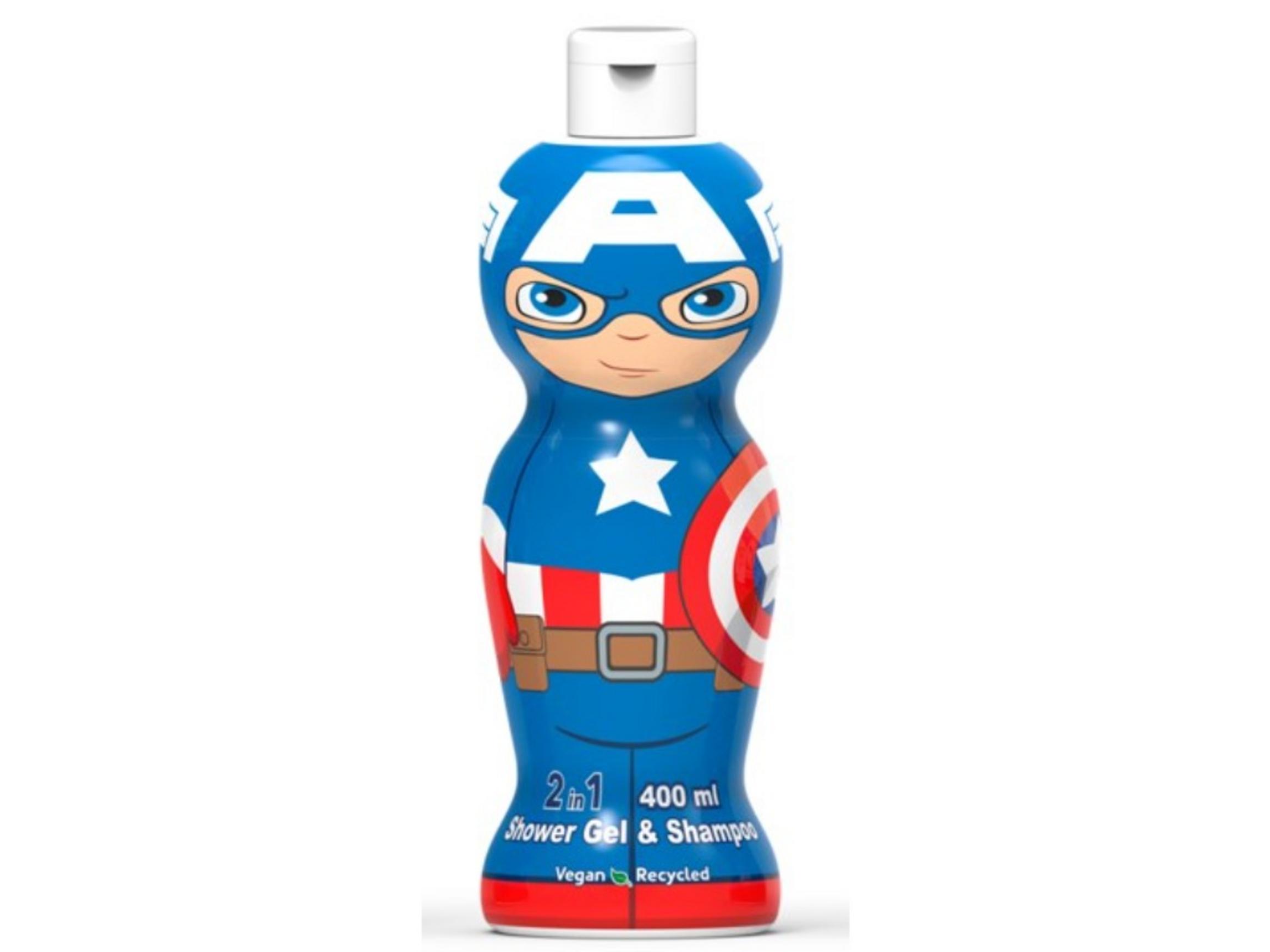 Marvel, Kaptan Amerika, Duş Jeli ve Şampuanı 2-Birlikte, 400 ml