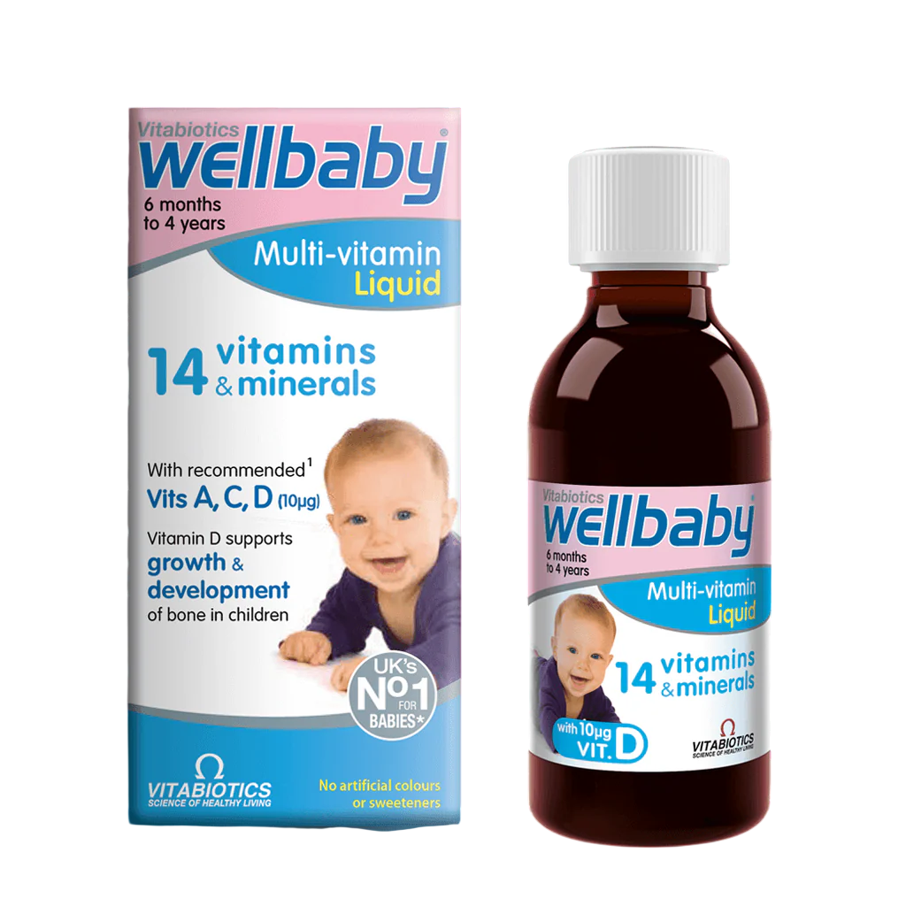 Vitabiotics, Wellbaby, 14 Vitamins & Minerales, Development Of Bones & Muscles, Vitamins, 150 ml