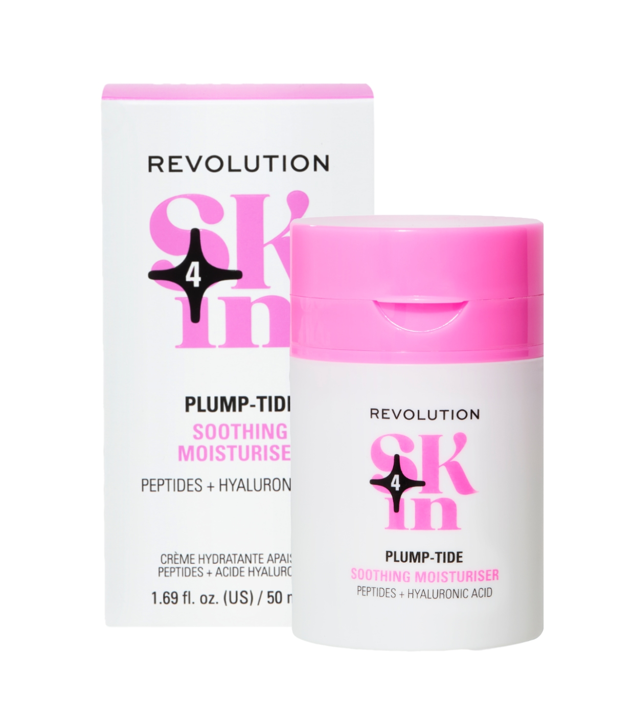 Revolutia de îngrijire a pielii, Plump-Tide, Pептиde și acid hialuronic, Calmante, Creme, Pentru față, 50 ml.