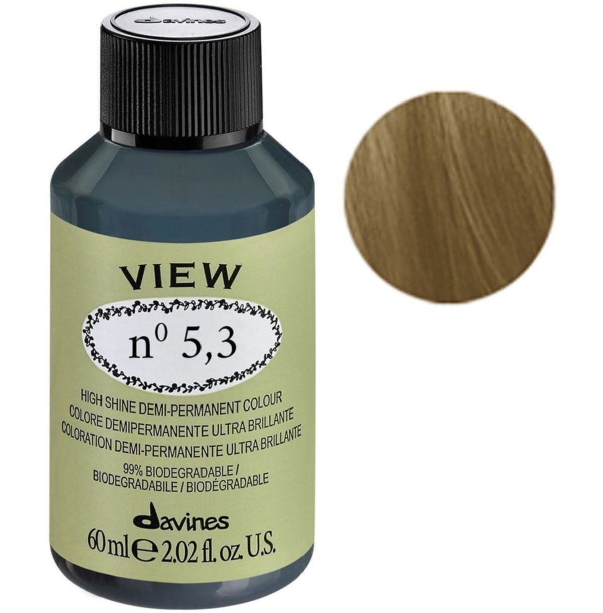 Davines, View, Coloranță de păr demi-permanentă, 5.3, 60 ml
