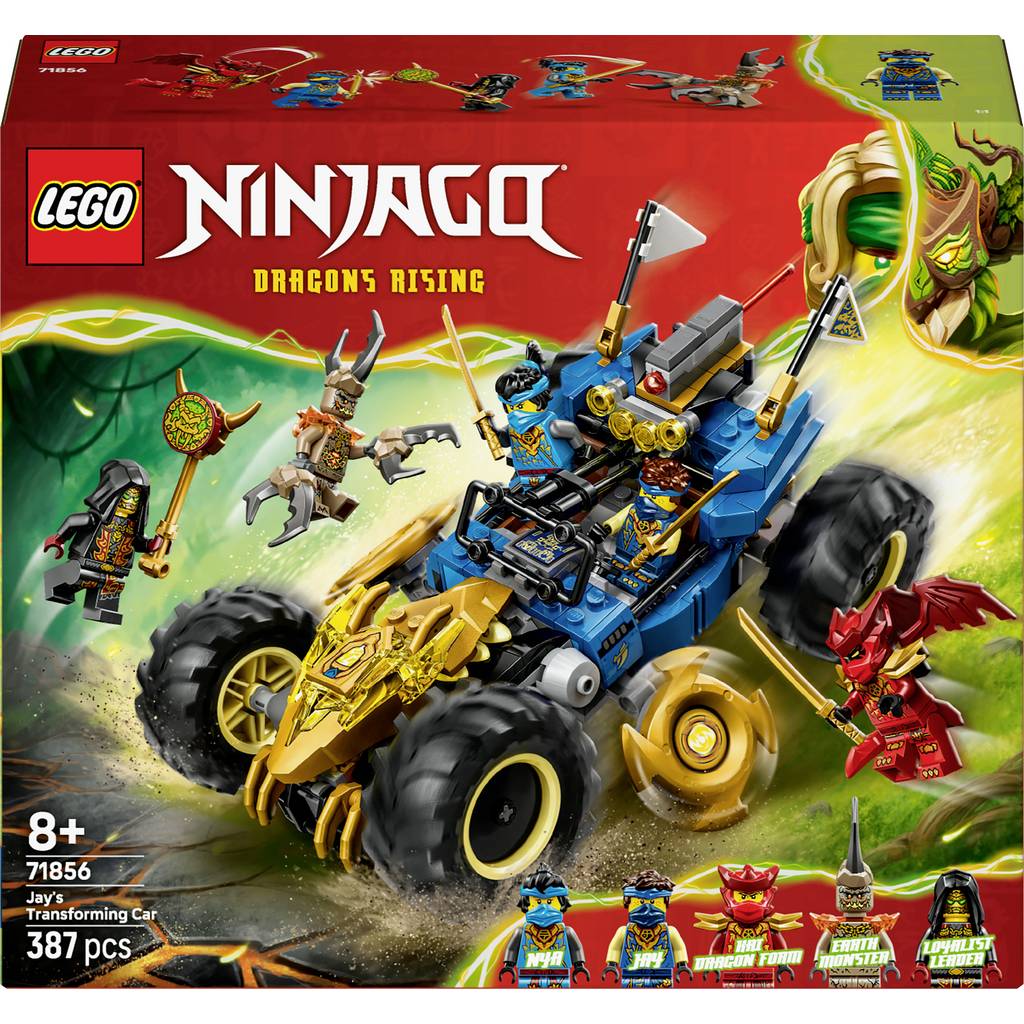 71856 LEGO NINJAGO Jays Transformare Flitzer (71856); Mașină de curse 71856
