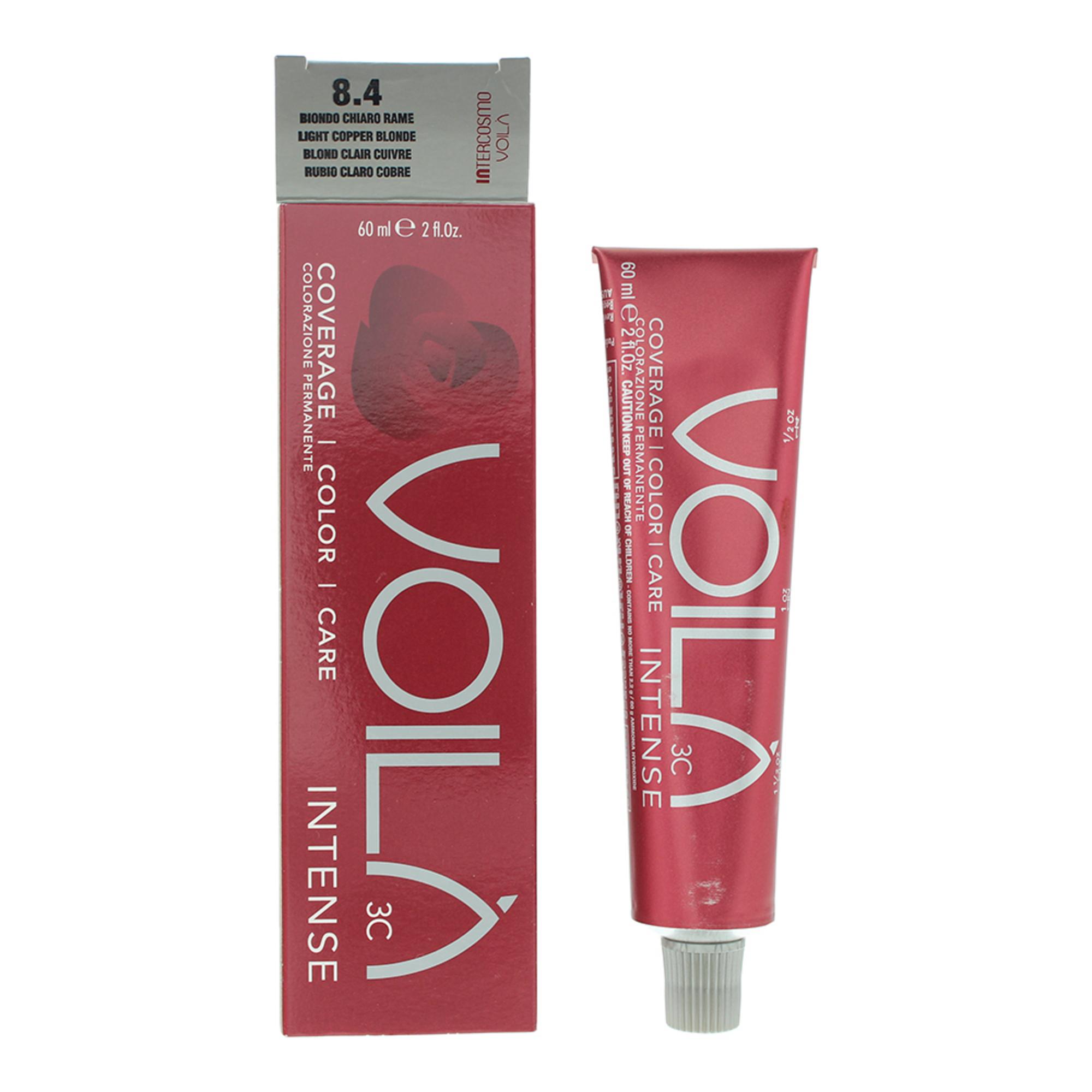 İntercozmo, Voilà 3C İnatif, Kalıcı Saç Boyası, 8.4 Işık Kahverengi Blond, 60 ml