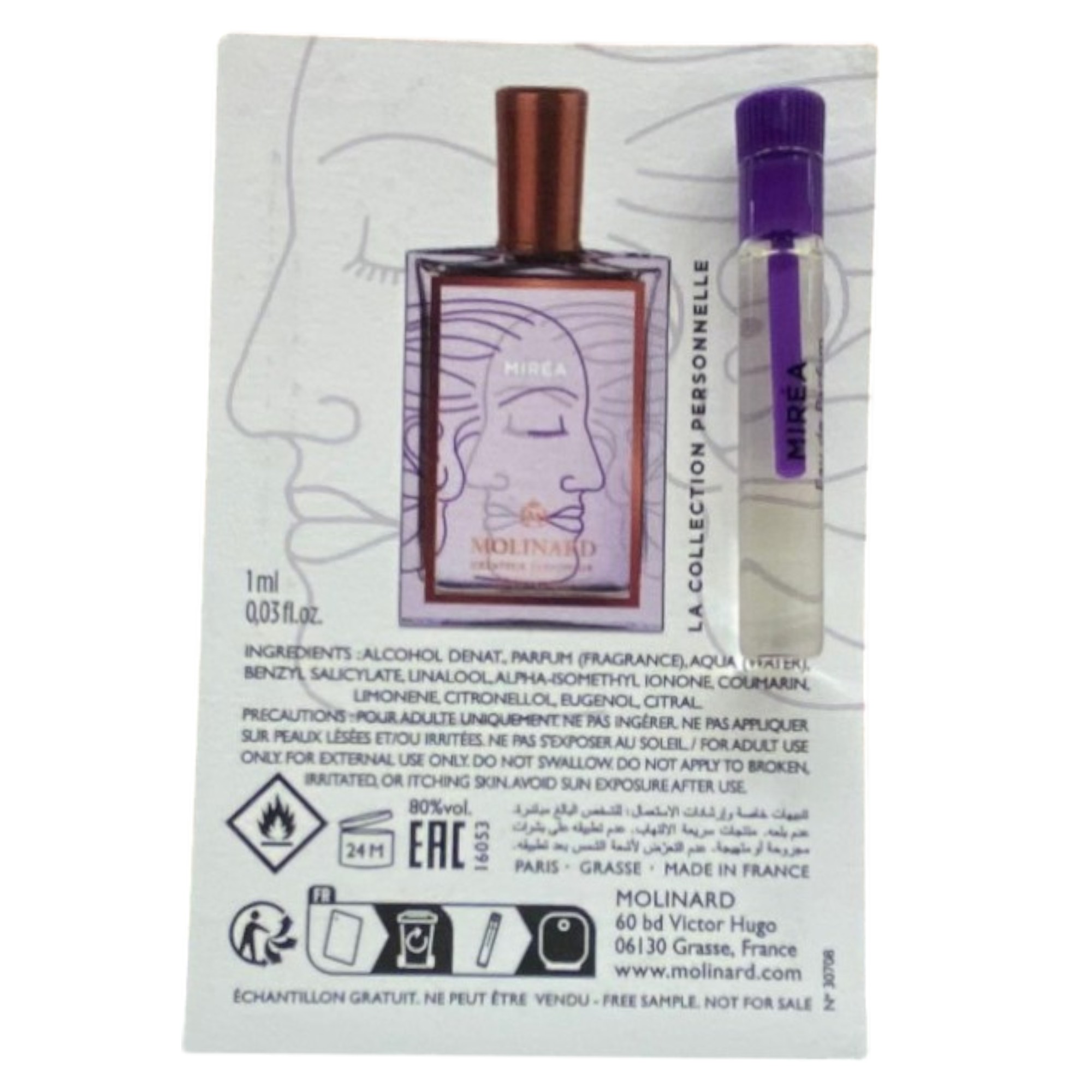 Molinard, Collection Personnelle - Mirea, Eau De Parfum, Unisex, 1 ml *Vial