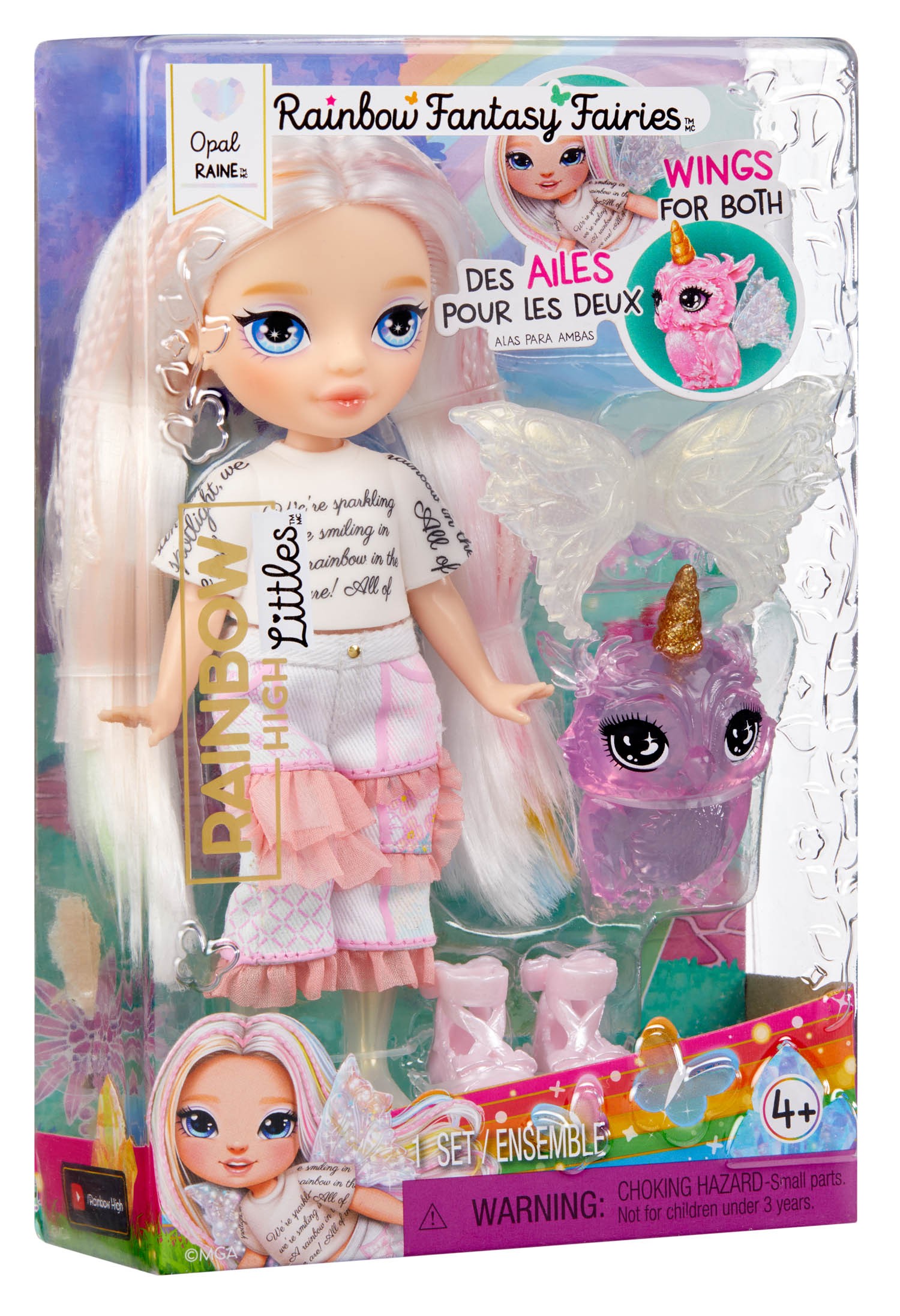 543442-EUC Rainbow High Littles Rainbow Fantasy Fairies Păpușară - Opal (Rainbow)