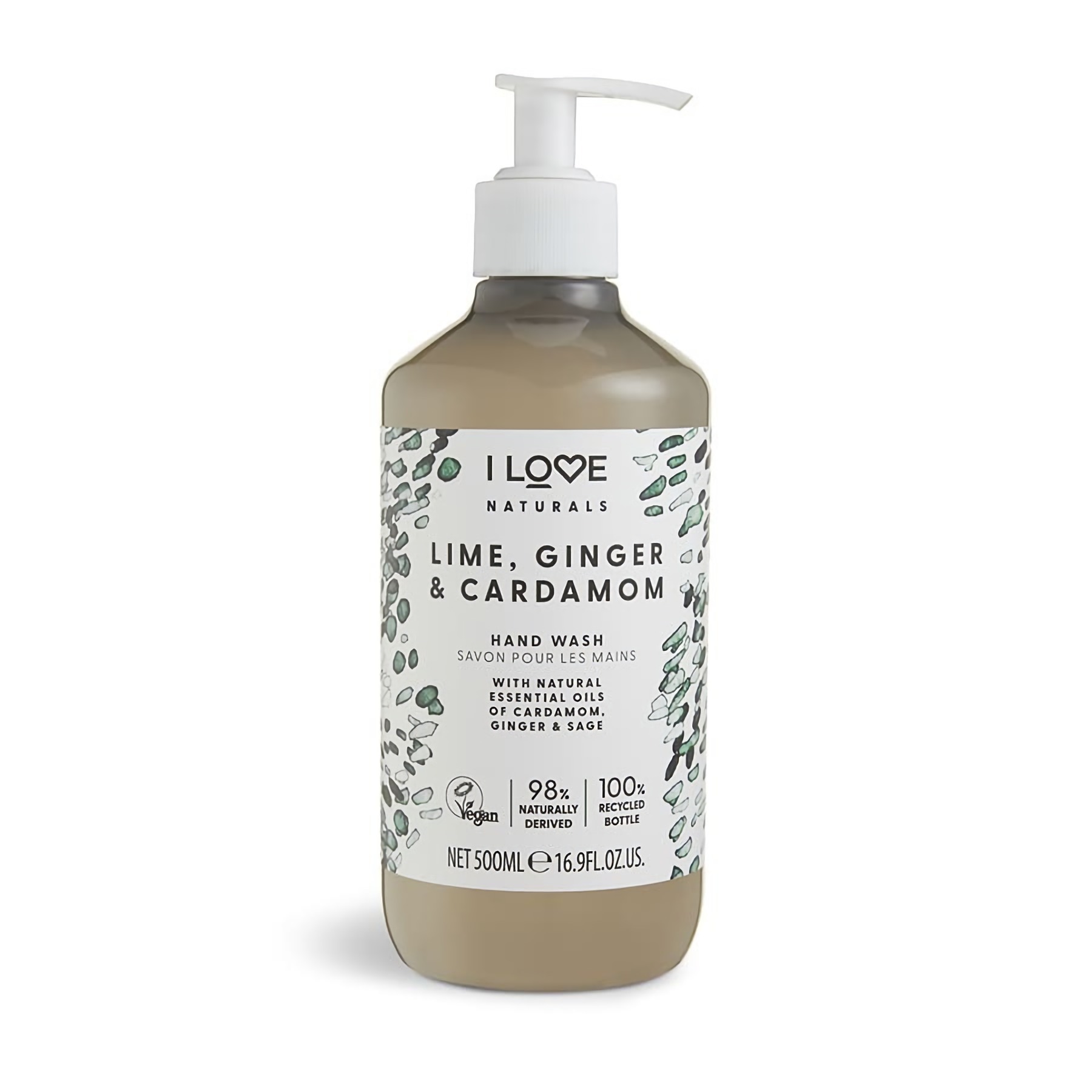 Am iubit, Colecția Naturale, Limon, Gingiber și Cardamon, Curățare, Sapun lichid de curățat mâinile, 500 ml.