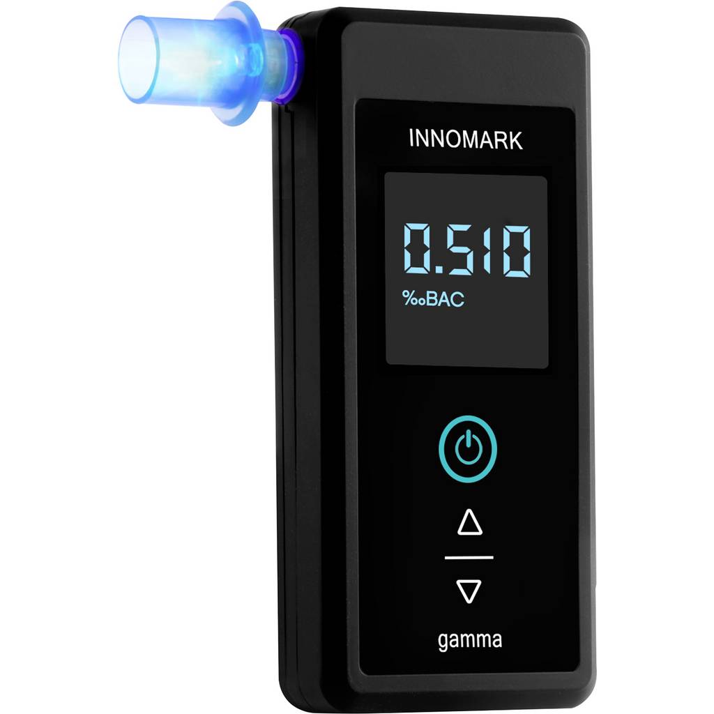 Innominatul ACE gamma Breathalyser Black cu o sensibilitate de la 0,07 până la 4,00‰ Include afișaj 107323