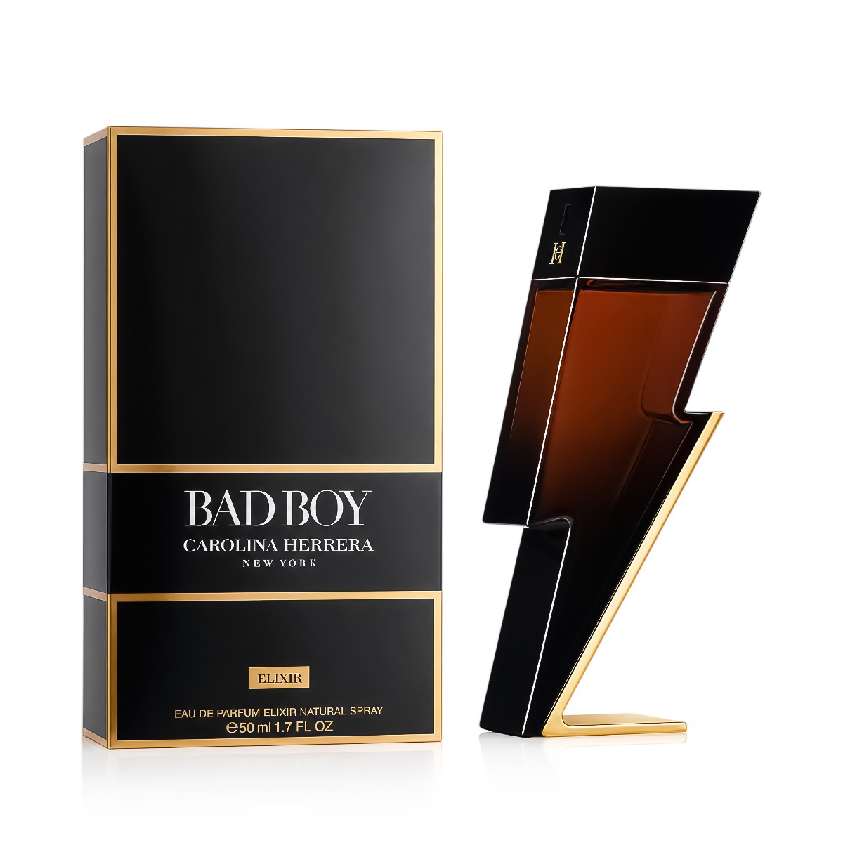 Elixirul de parfum Carolina Herrera Bad Boy 50 ml (bărbat)
