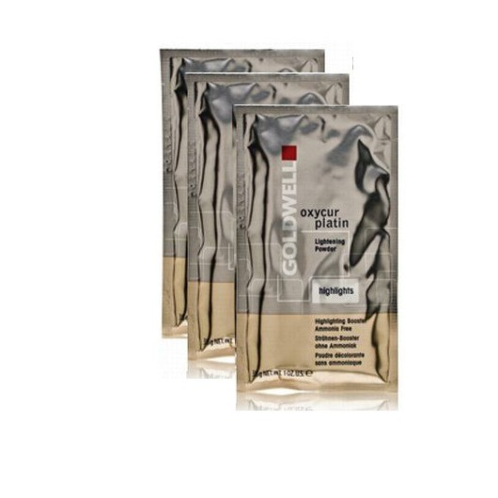 Setul Trio, Goldwell, Oxycur Platin, Bleaching, Pudra de oxidare a părului, 3 bucăți, 30 g.