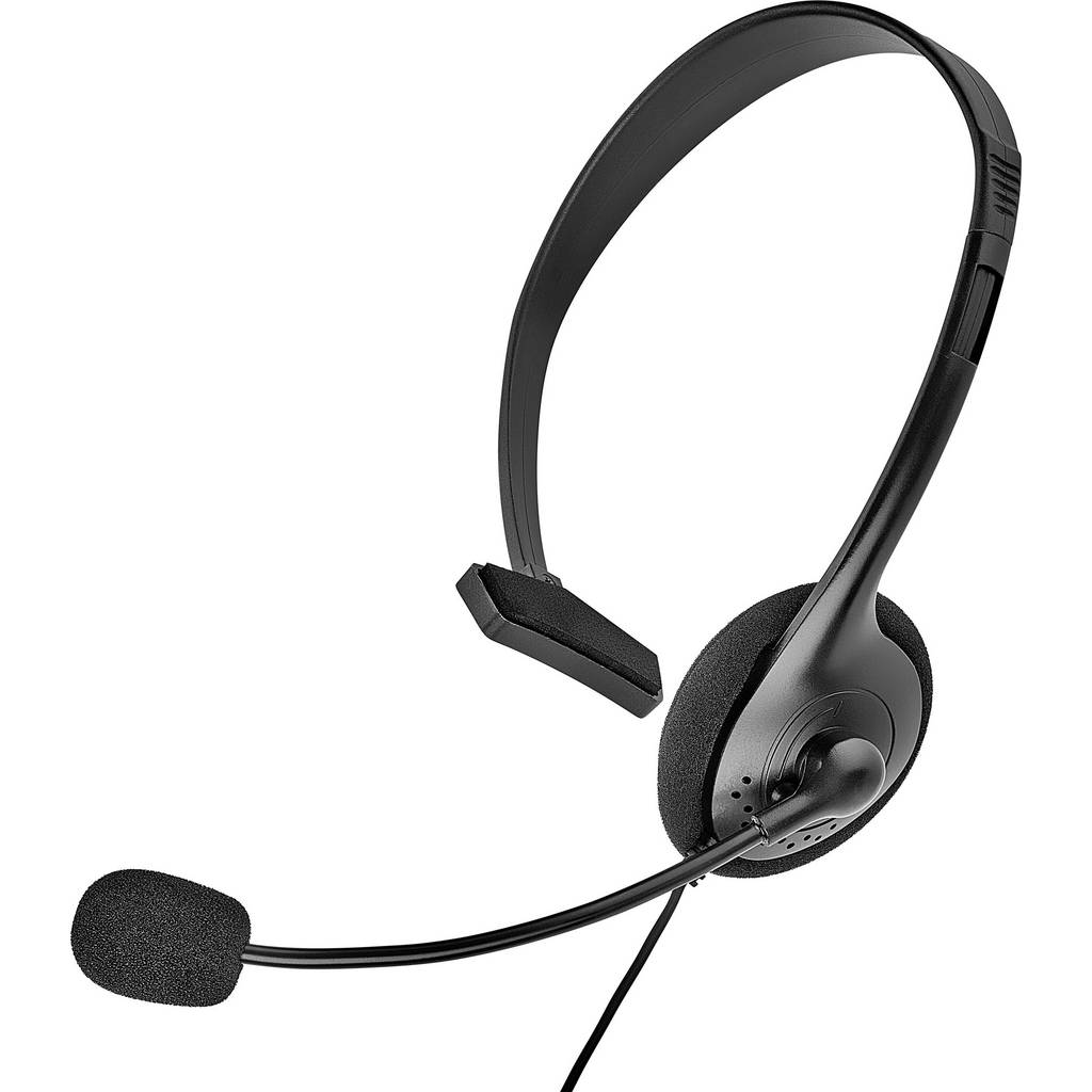 Renkforce On-ear headset Corded (1075100) Mono Black Volume control,  RF-4628709