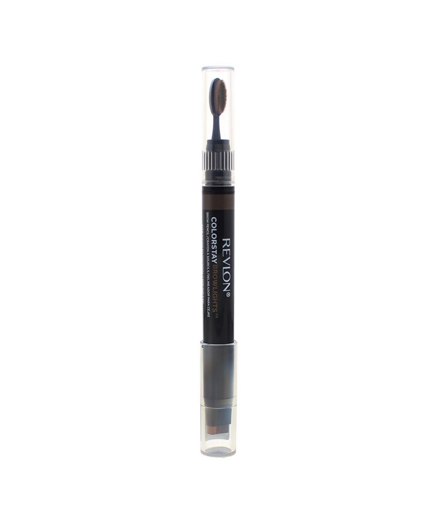 Revlon, Color Stay, Eyebrow Cream Pencil & Brush 2-In-1, 408, Medium Brown, 1.1 g