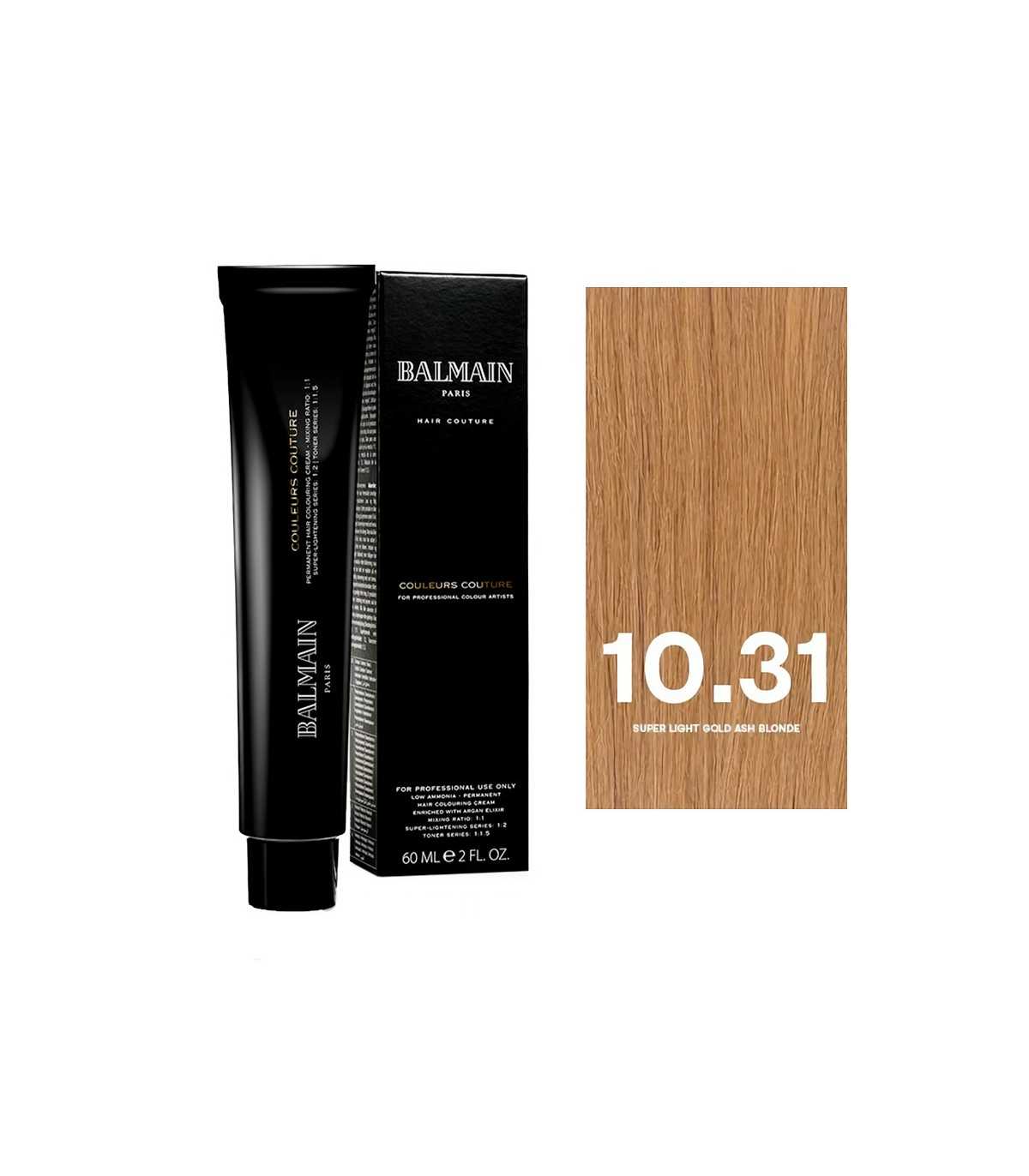 Balmain Profesional, Culori de Modă, Păr Permanenți Coloranți, 10.31 Aur Ușor Supraînțeles, 60 ml