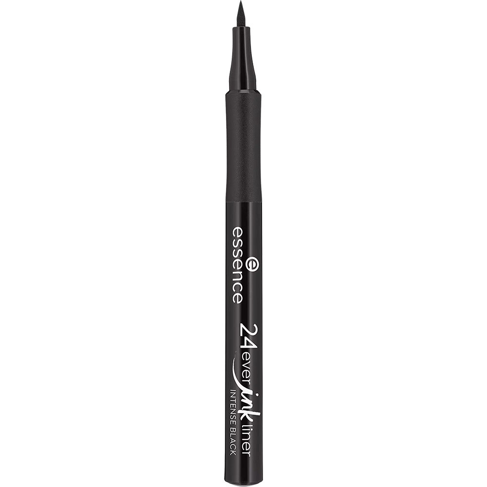Esensă, 24 Ever Ink Liner, Impermeabil, Linier de ochi lichid, 01, Negru intens, 1,2 ml