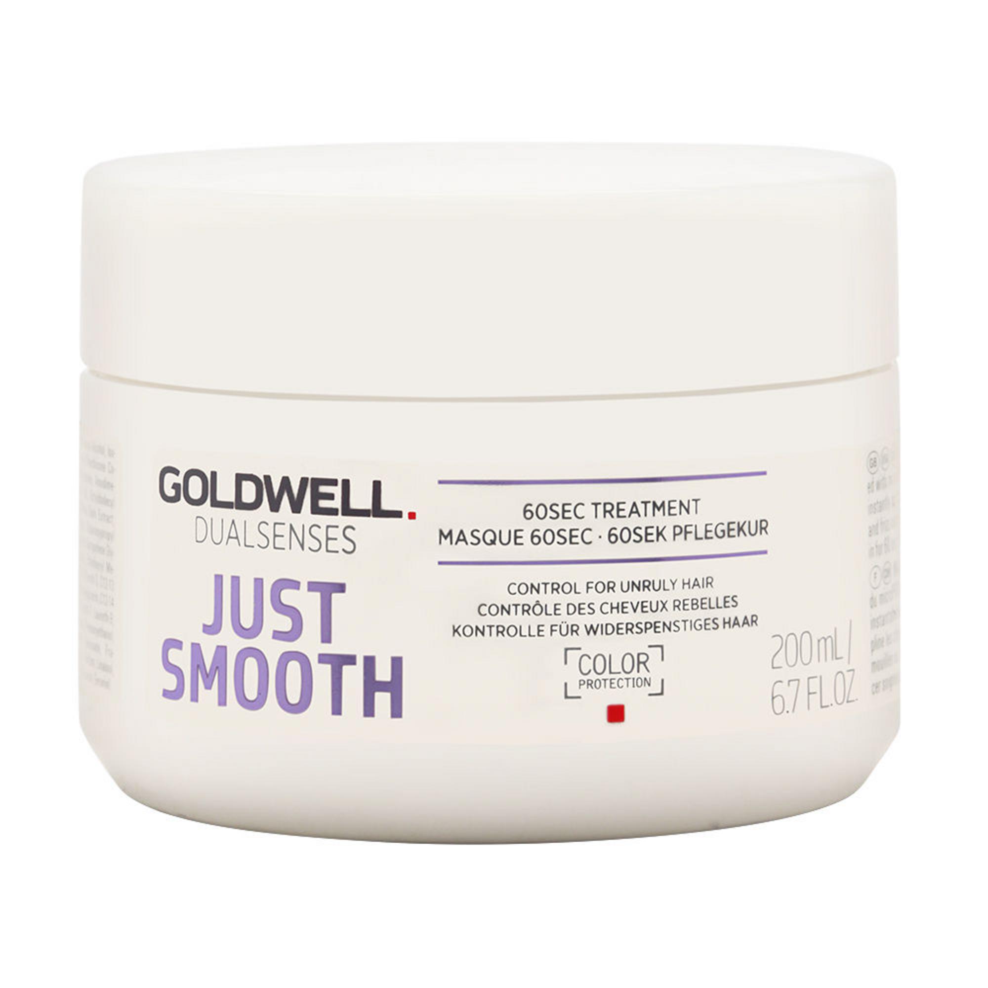 Goldwell, Just Smooth, Crema de tratament pentru păr, Masca cu cremă de tratare a părului, Tratament de 60 secunde, Săptămânal, 200 ml.
