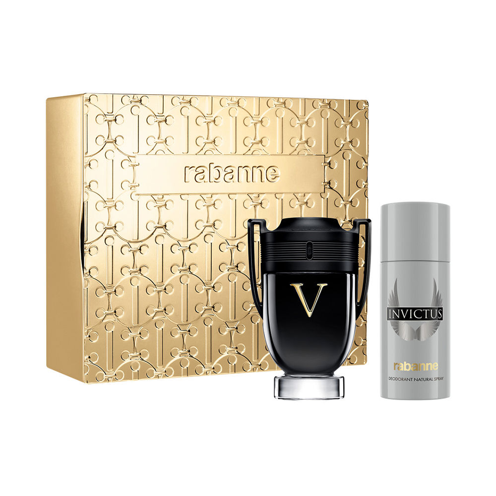Paco Rabanne: Invictus Victory, Eau de parfum pentru bărbați, 100 ml + Invictus Victory, spray antiperspirantă, pentru bărbați, 150 ml