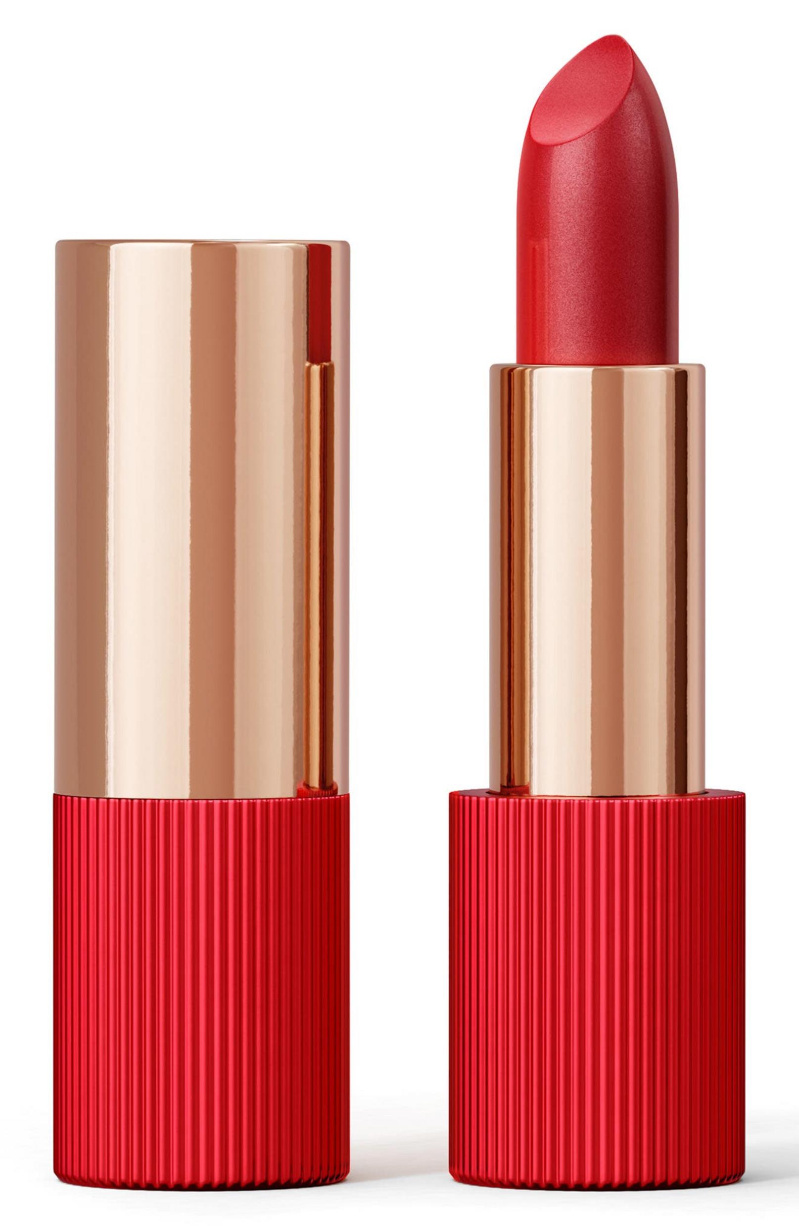 La Perla, Satin Lip Balm, Cream Lipstick, 201, Bitten Lips, 3.5 g