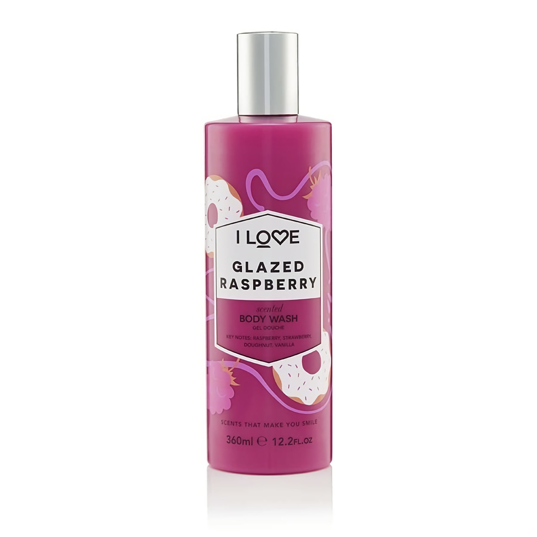 I Love, Colecția de Semnătură, Fără parabene, Curățare, Raspbere glazurat, Dezinfectant corporal, 360 ml