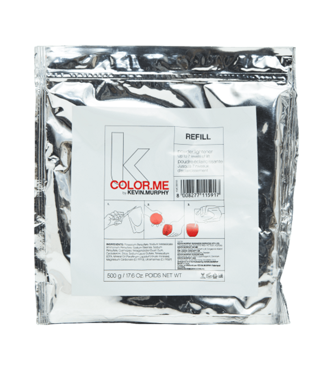 Kevin Murphy, Color Me, Luminizator de păr, Pulbere pentru oxidare a părului, Reîncărcare, 500 ml.