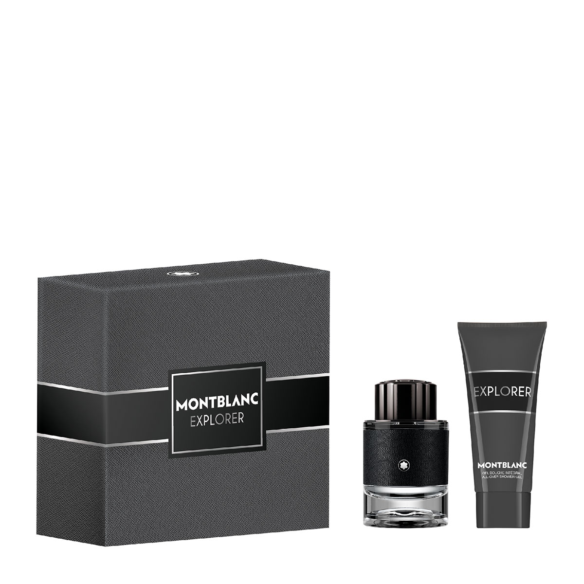 Setul Montblanc: Explorer, Eau de Parfum pentru Bărbați, 60 ml + Explorer, Gel de Duș, Toate Tipurile de Piele, 100 ml