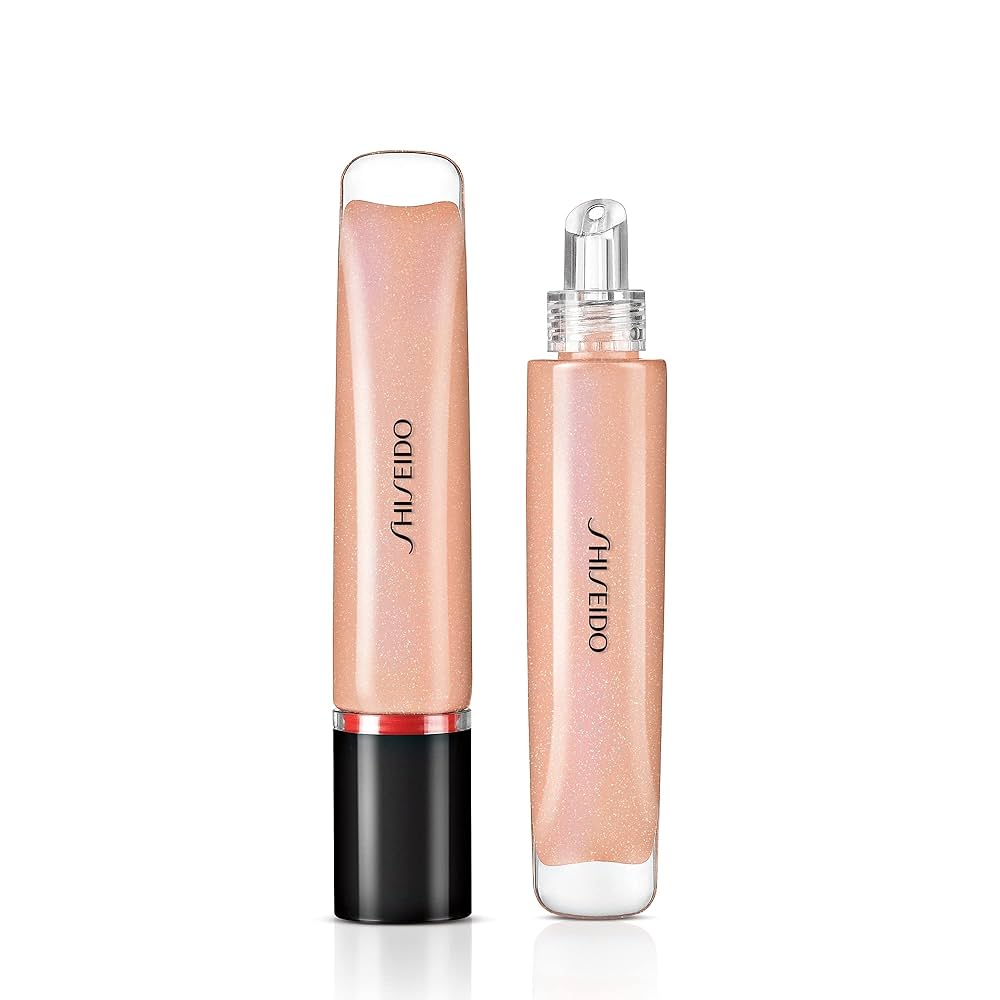 Shiseido, Gel de strălucire și luciu pentru buze, Shimmer GelGloss, Lip Gloss, Nr.02, Toki Nude, 9 ml
