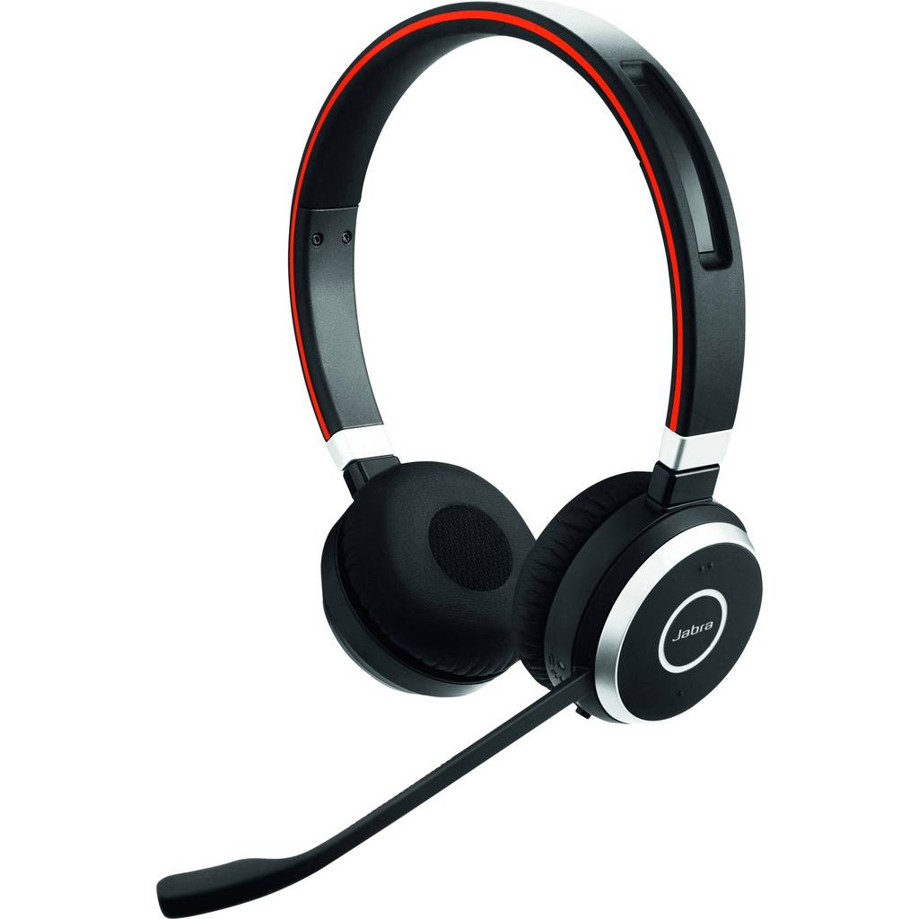 Jabra Evolve 65 MS On-ear headset Bluetooth® (1075101), Corded (107 6599-823-309
