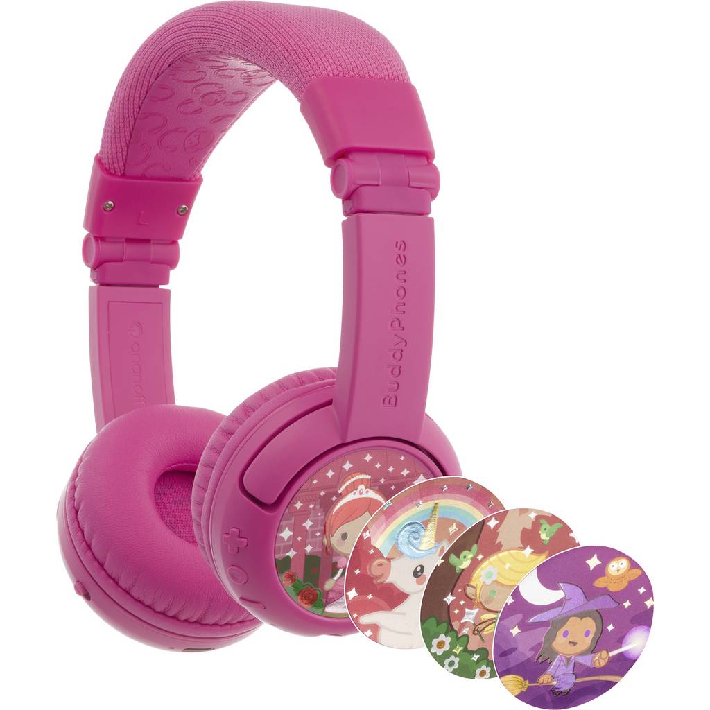 onanoff BuddyPhones® On-ear headset Bluetooth® (1075101), Corde BT-BP-PLAYP-PINK