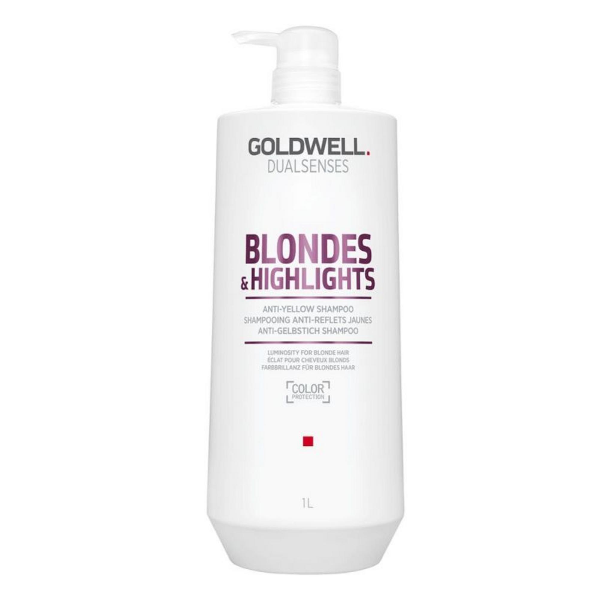 Goldwell, Dualsenses Blondes și Highlight-uri, Șampon de culoare post, Anticărei galbene, 1.000 ml