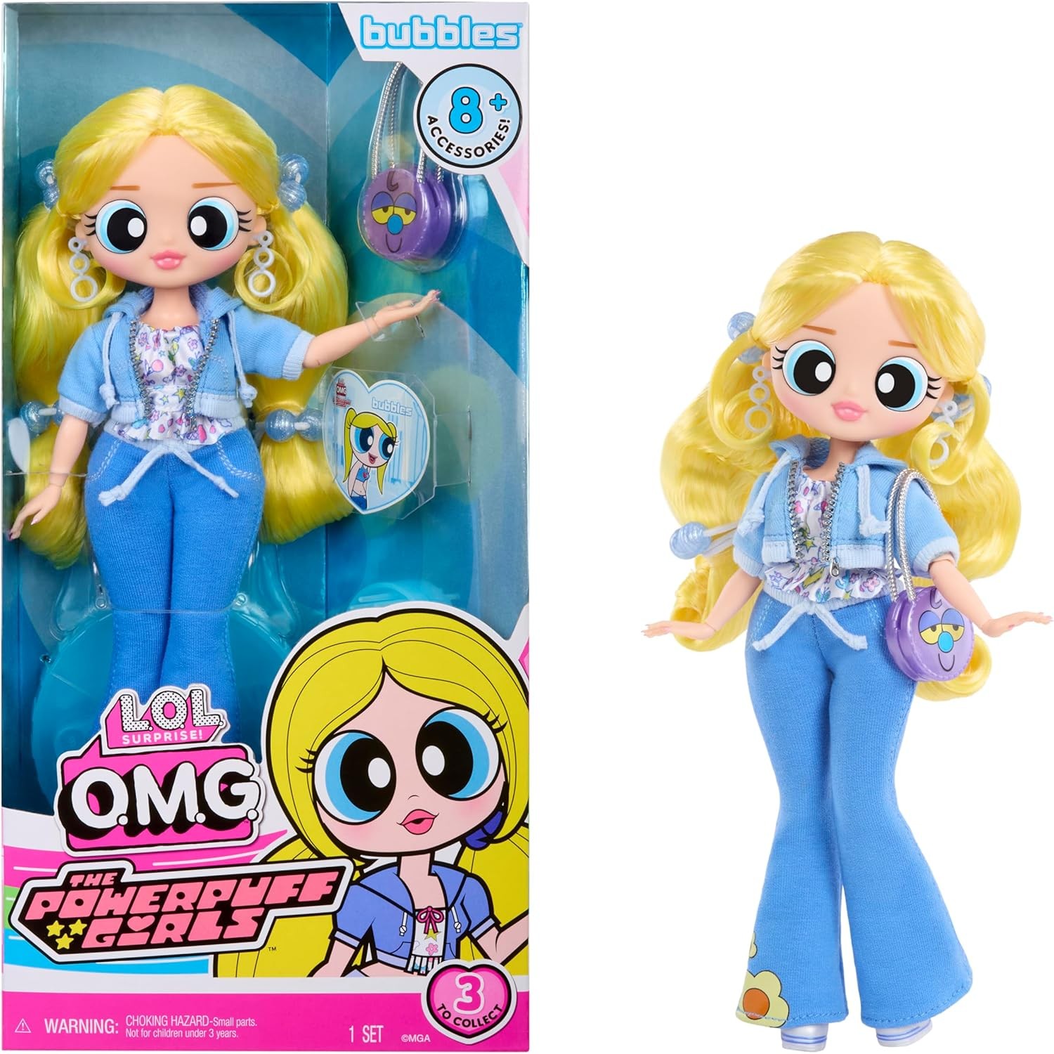 L.O.L. Surprise OMG Powerpuff-Bubbles 542926-EUC
