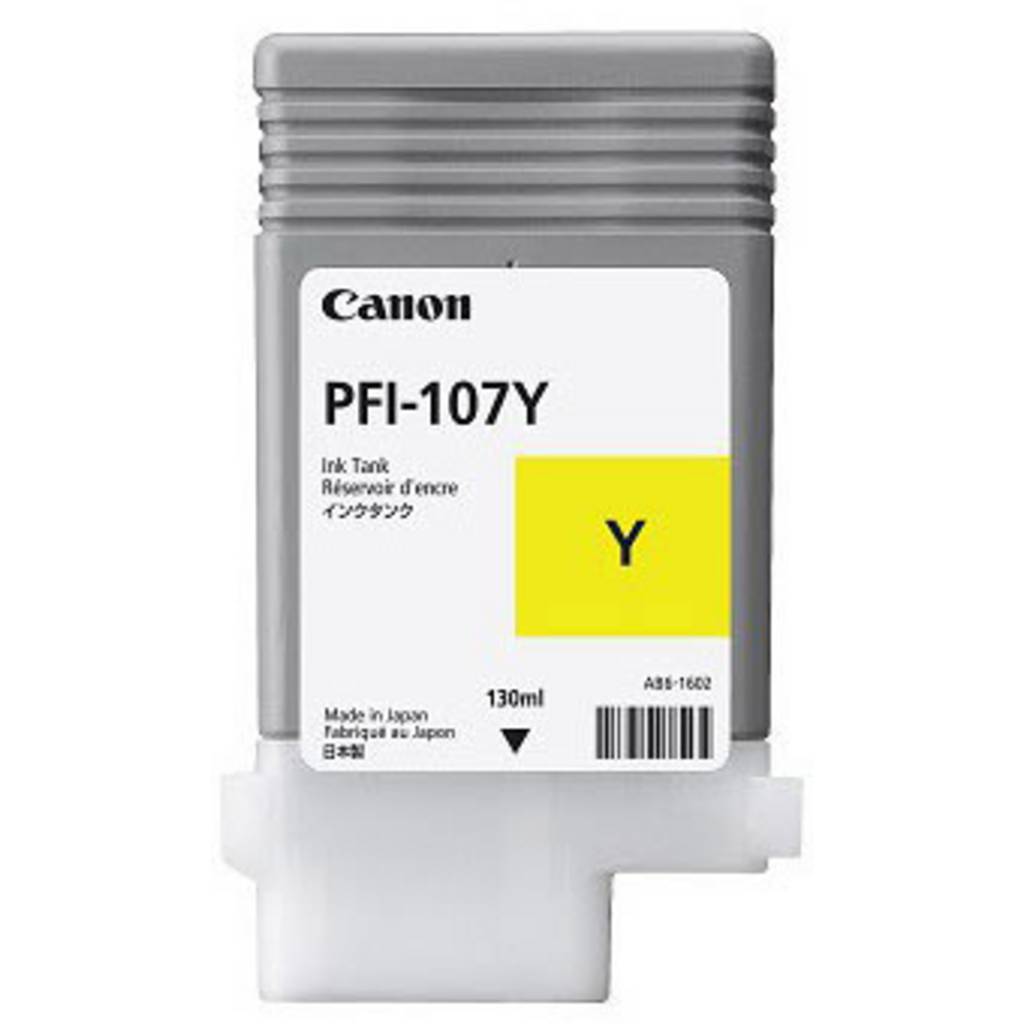 Inel Canon PFI-107Y Original Galben 6708B001 6708B001