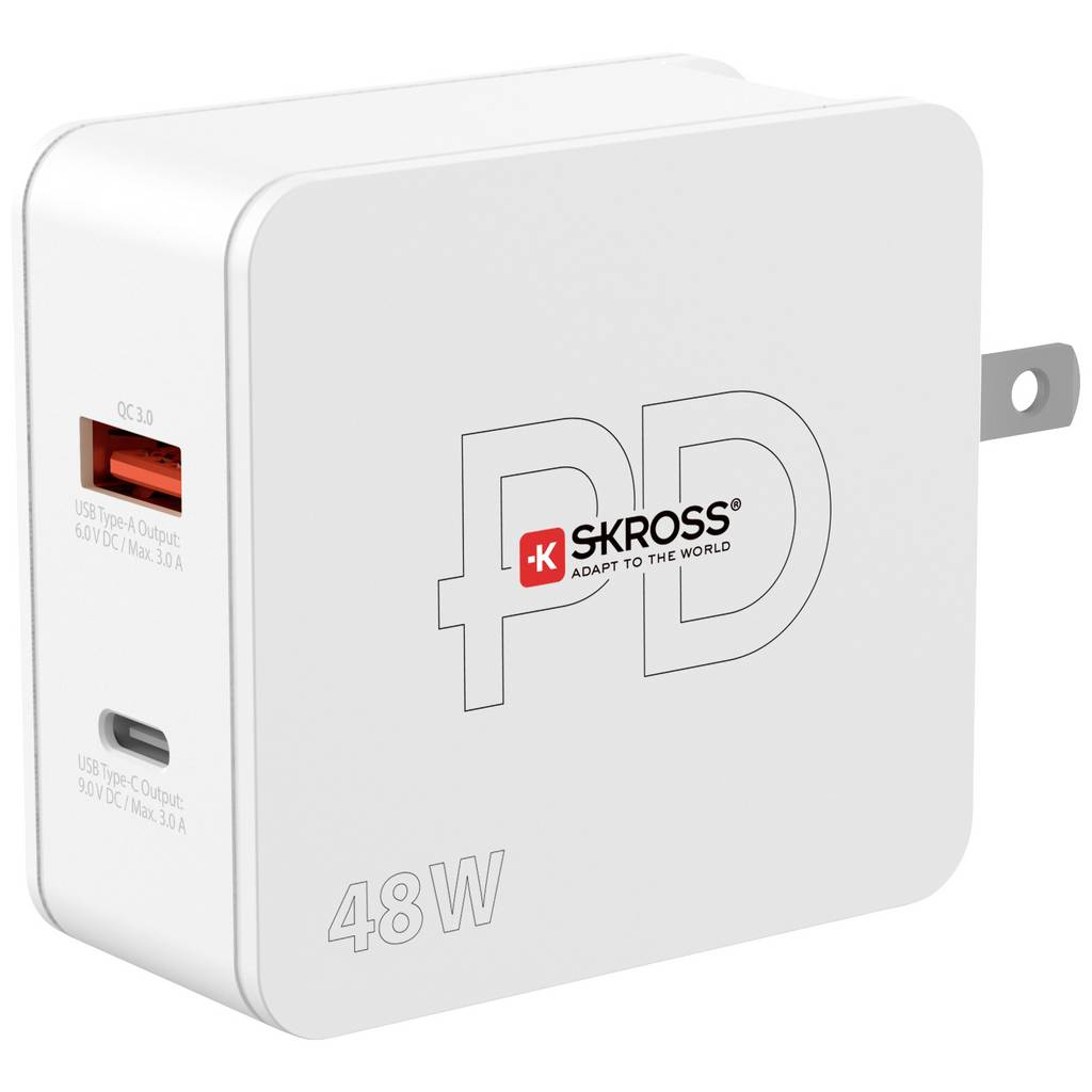 Skross Multipower Combo+ US USB charger 48 W 1x USB-A, 1x USB SKKT000348WPDUSCCN